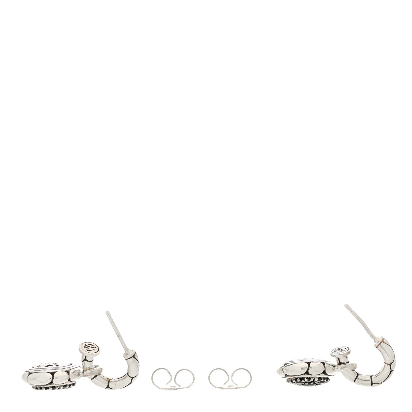 Sterling Silver Black Sapphire Kali Batu Drop Earrings