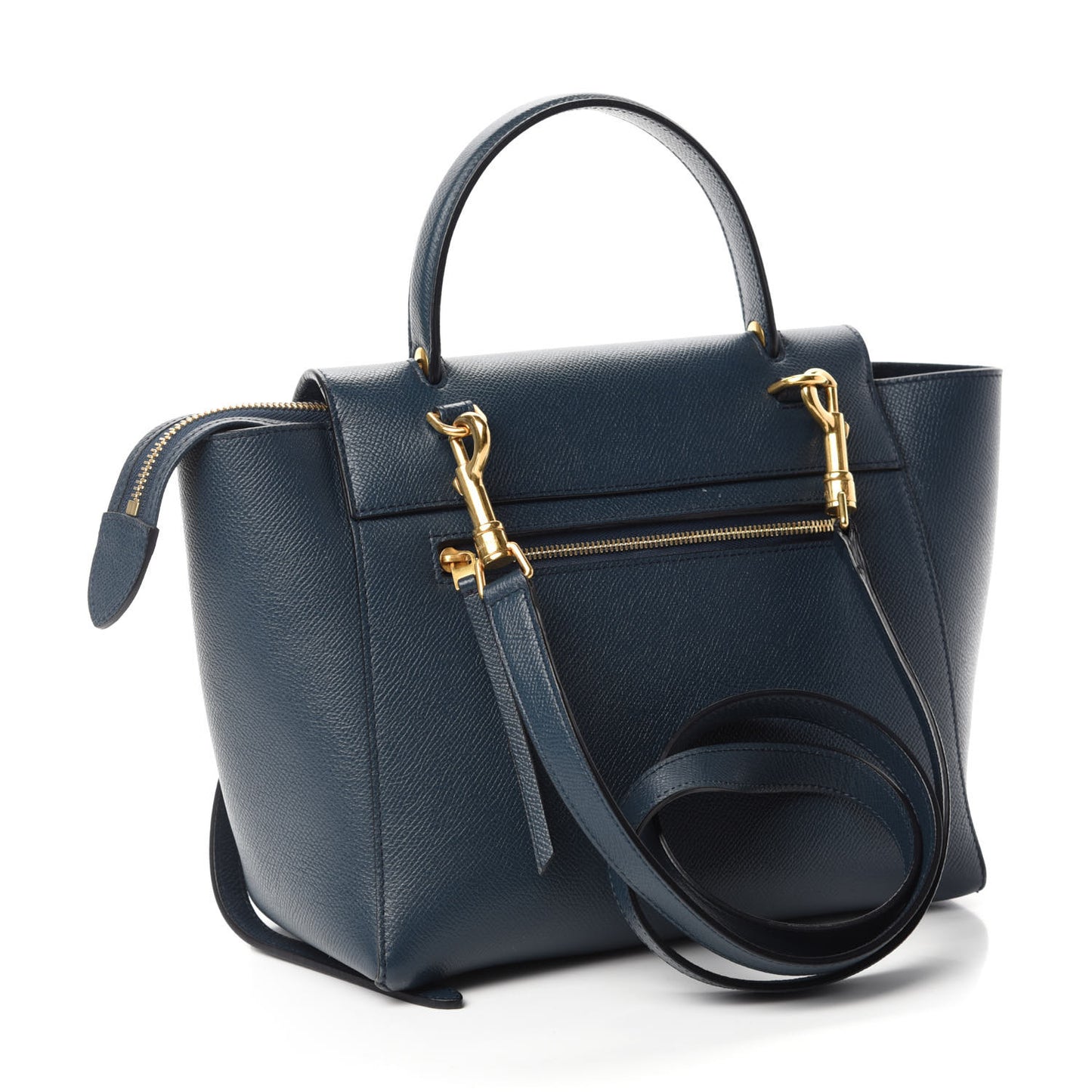 Baby Grained Calfskin Micro Belt Bag Abyss Blue