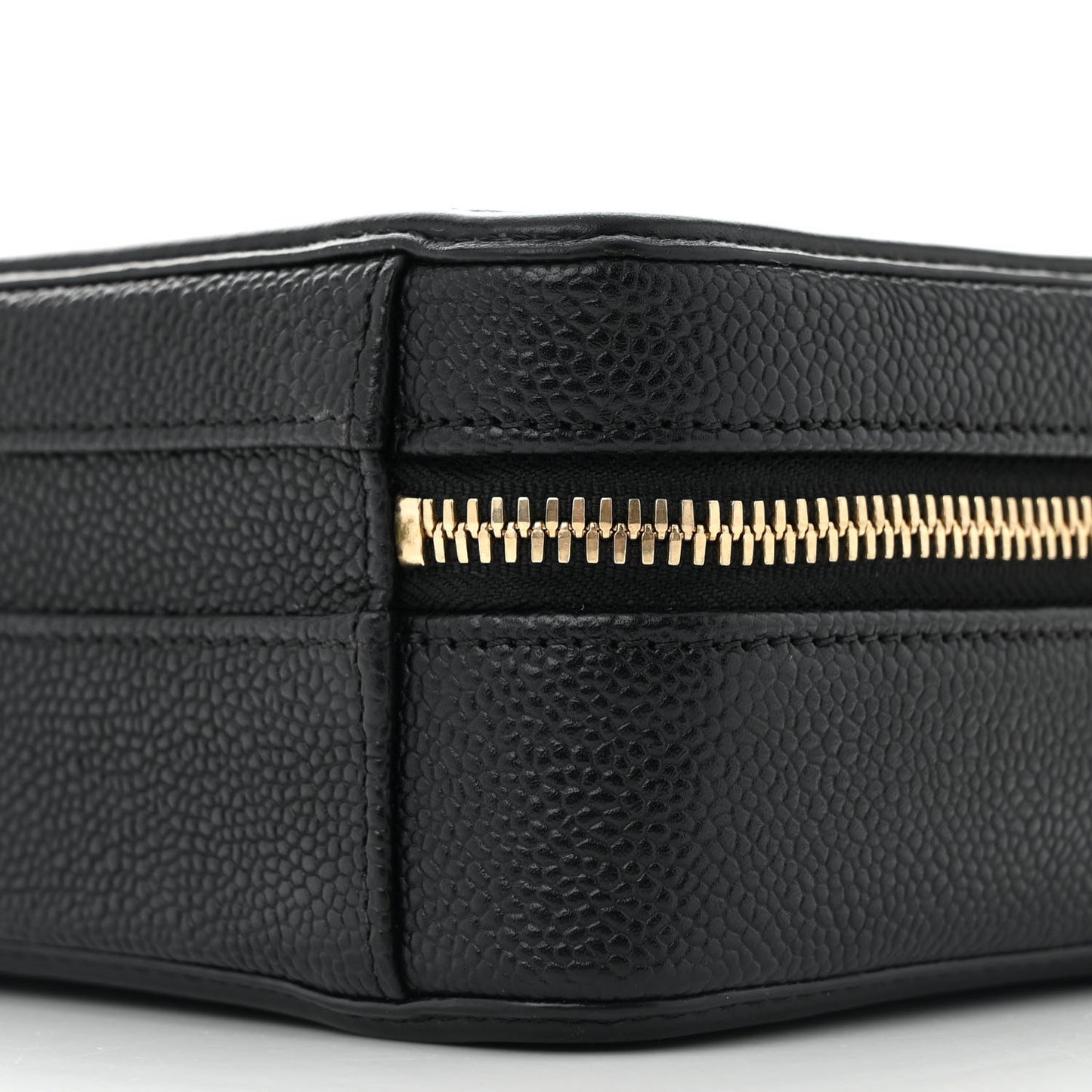 Caviar Quilted Small CC Filigree Vanity Case Black