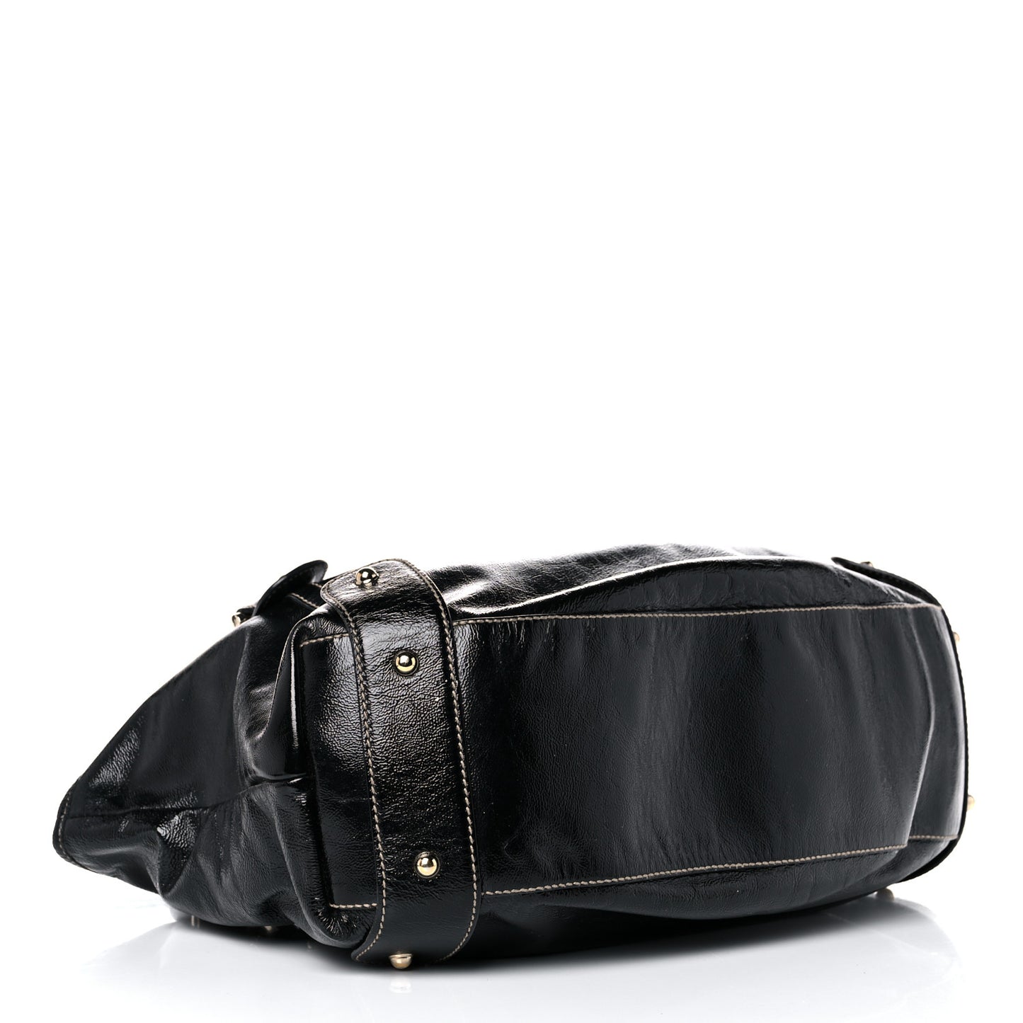 Patent Medium Pelham Shoulder Bag Black
