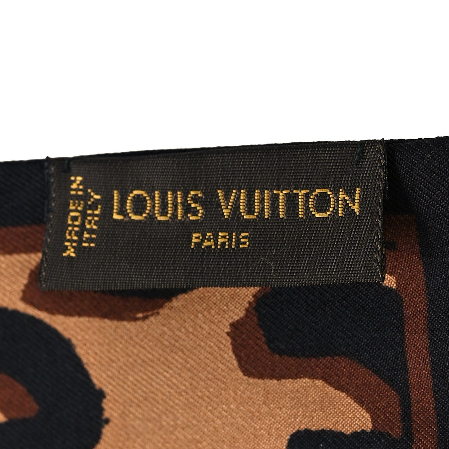 Silk Leopard Bandeau Scarf Marron