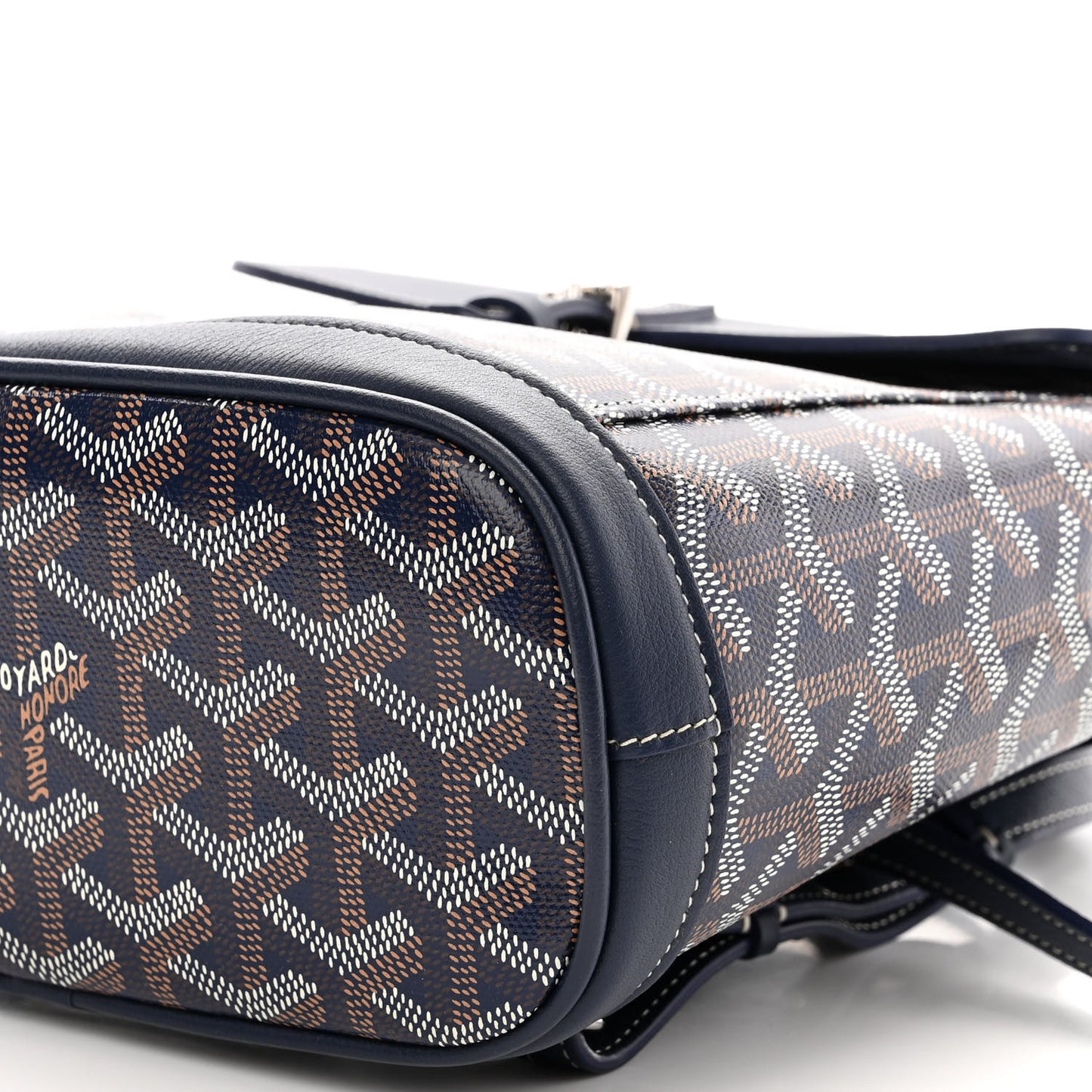 Goyardine Calfskin Mini Alpin Backpack Navy