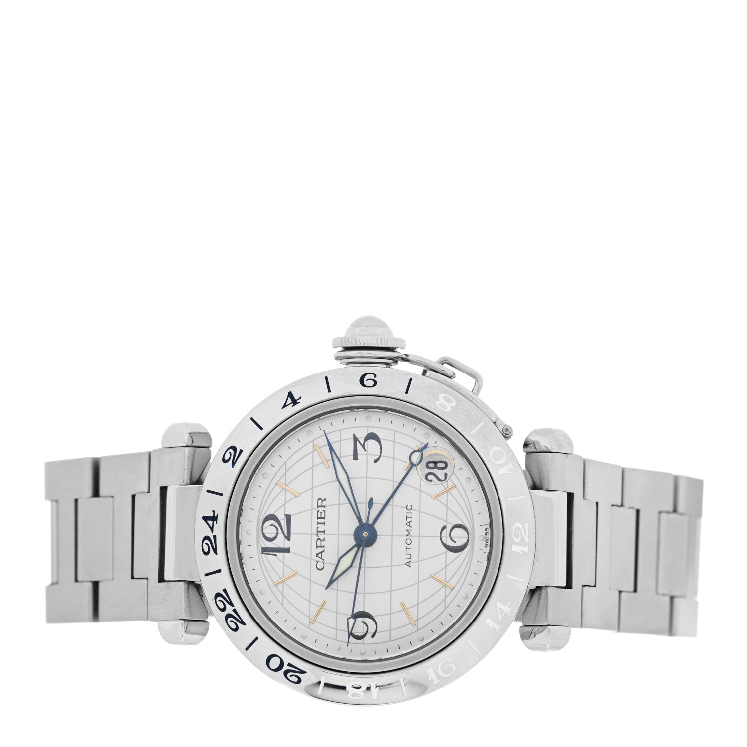 Cartier Stainless Steel 35mm Pasha GMT Automatic Watch 2 of 5