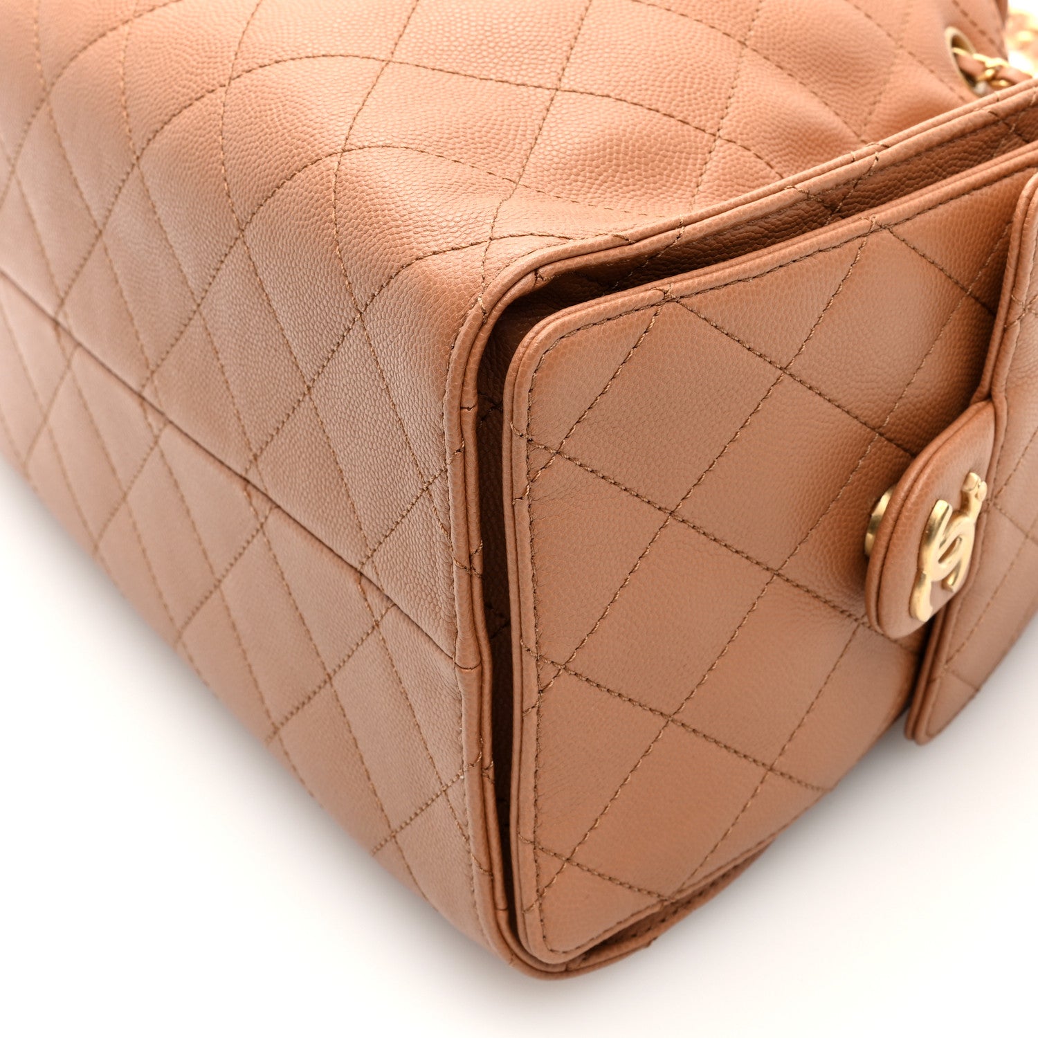 Chanel Caviar Quilted Small Chanel 25 Handbag Brown 10 of 10