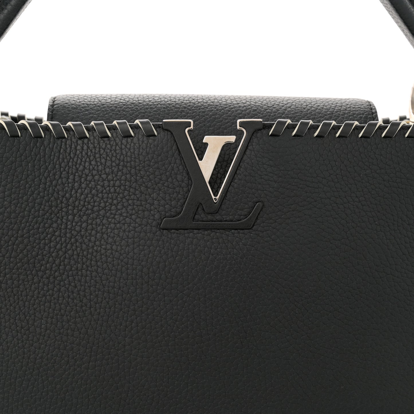 Taurillon Braided Capucines MM Black