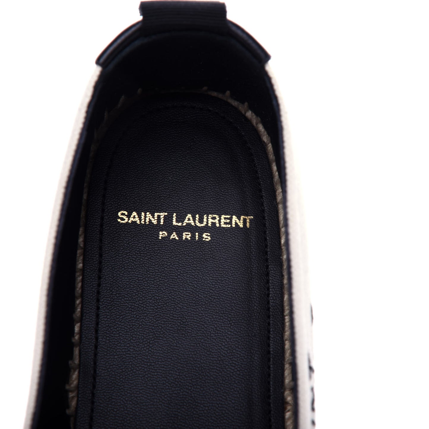 Canvas Nappa Elba Light Logo Embroidered Espadrilles 36.5 Panna
