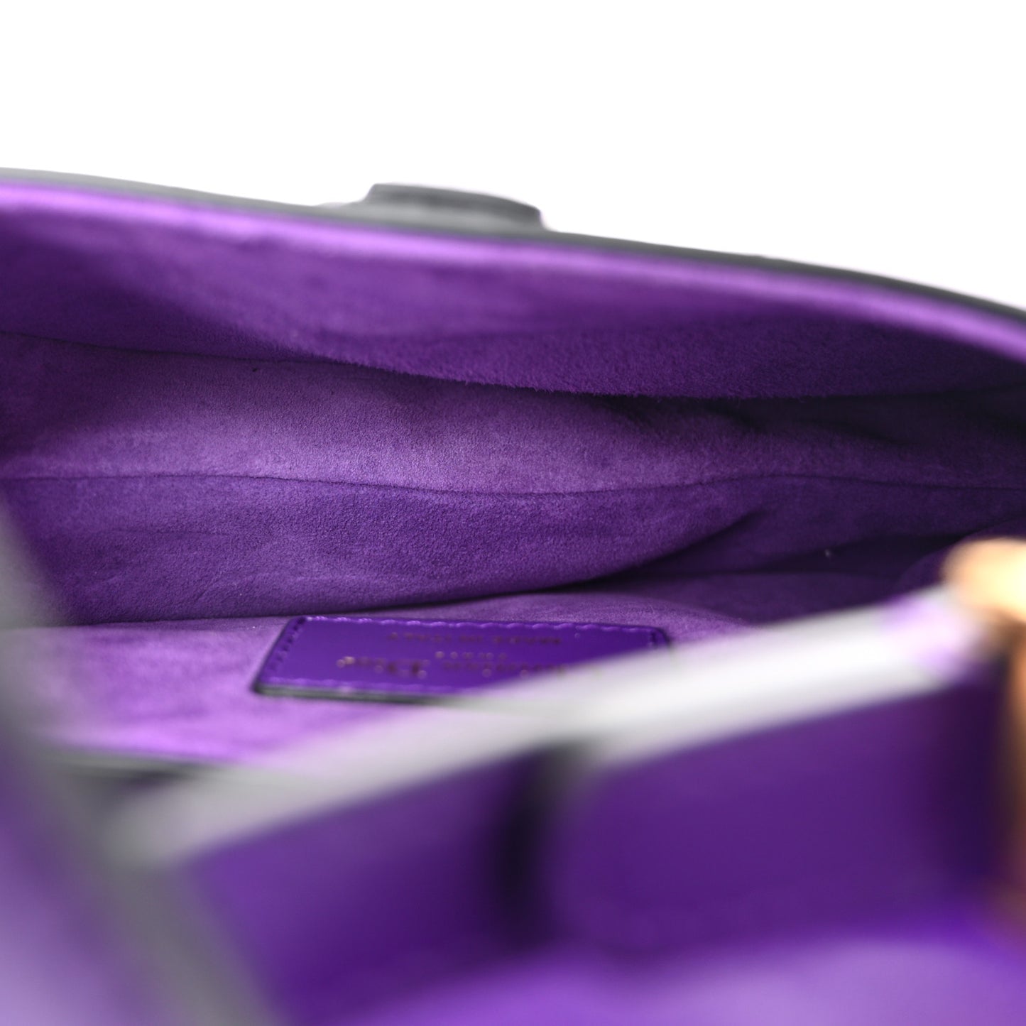 Supple Calfskin Mini Saddle Bag Purple