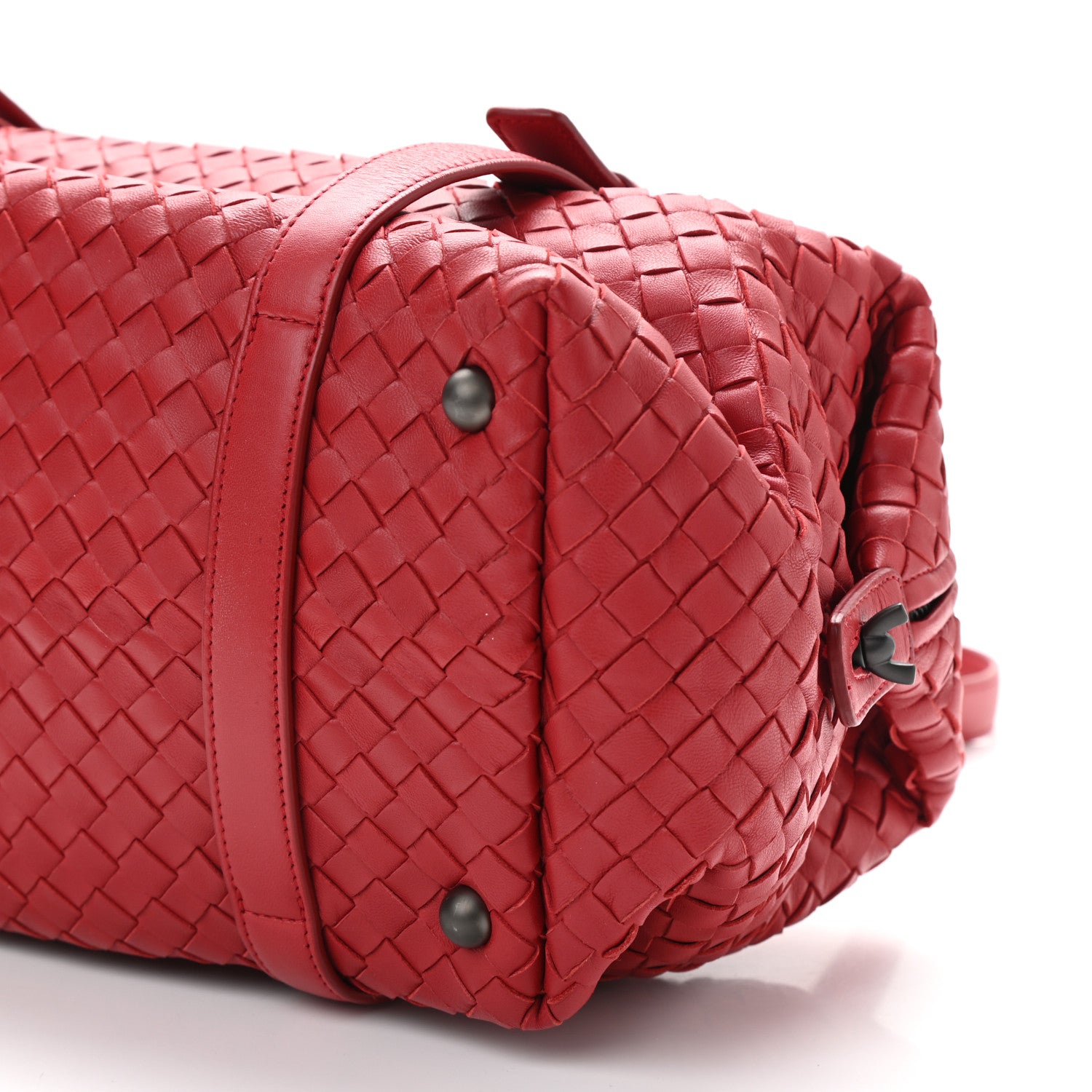 Bottega Veneta Nappa Intrecciato Montaigne Rings Satchel Red 12 of 12