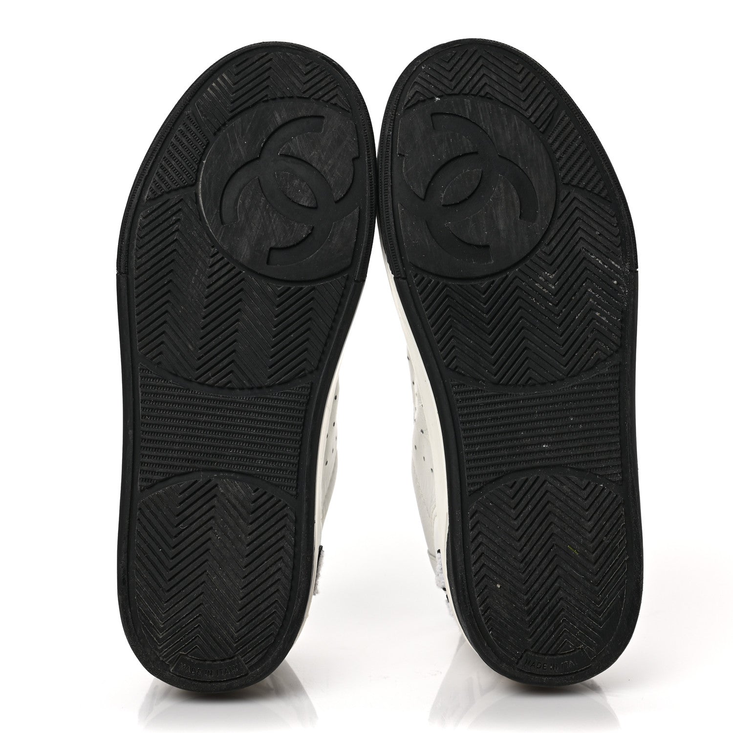 Chanel Calfskin Womens Logo Sneakers 36 Black White 6 of 15
