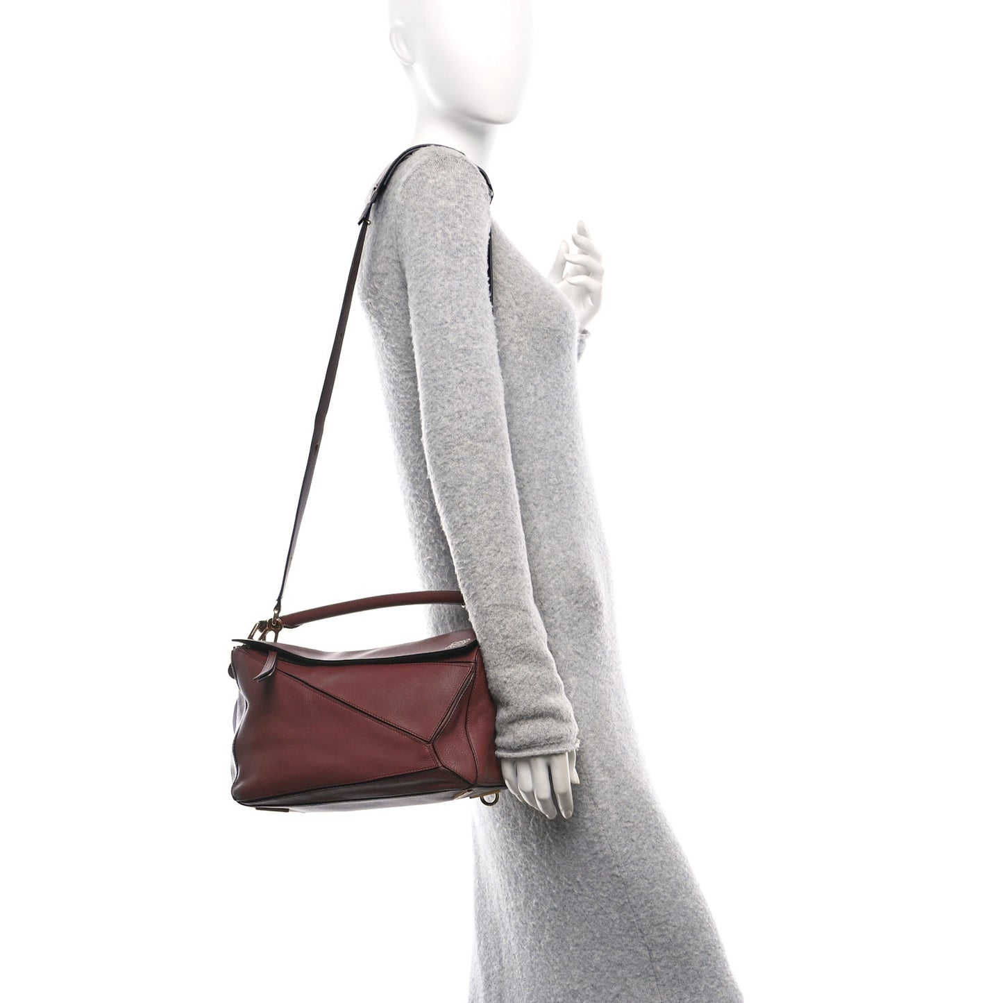 Calfskin Medium Puzzle Bag Brown