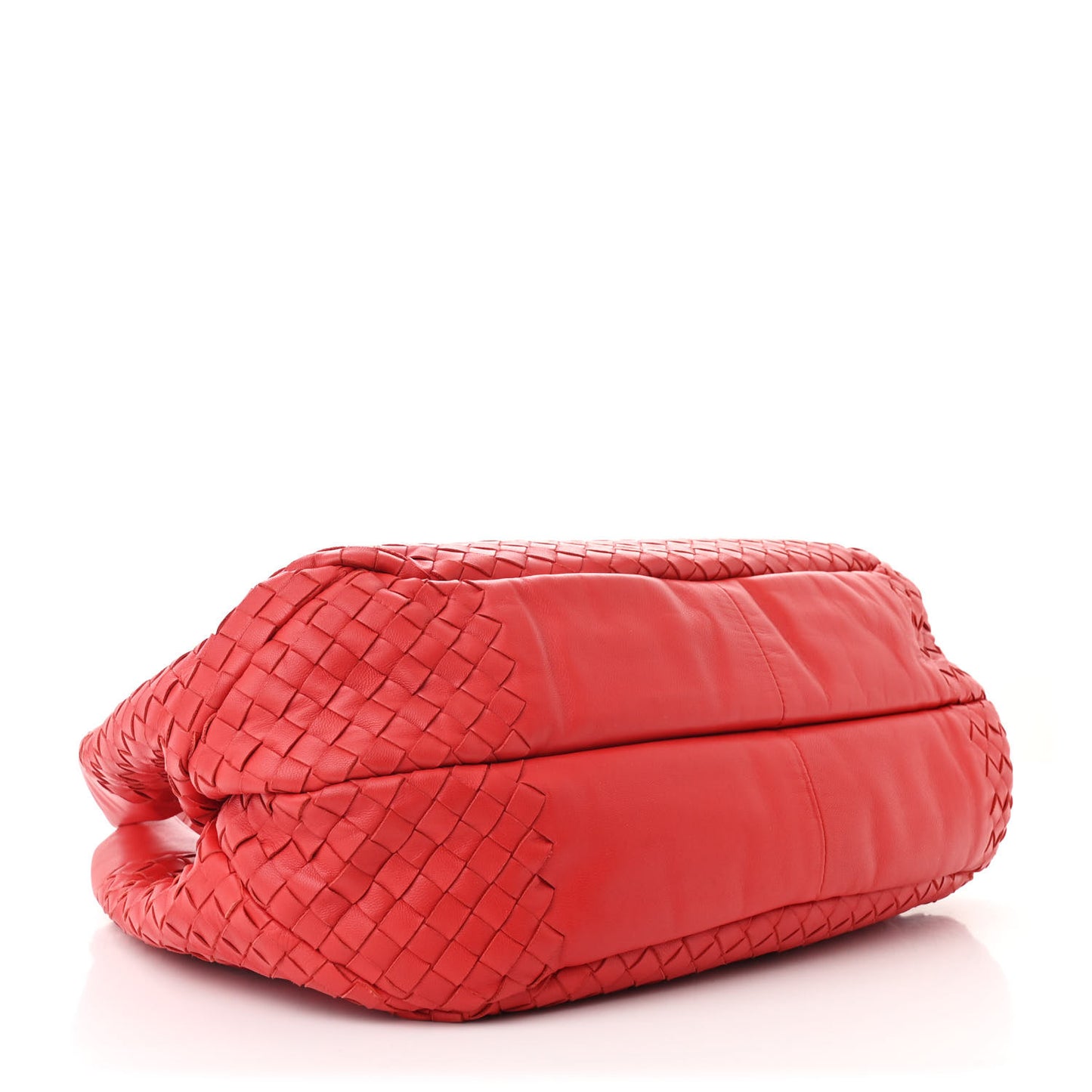 Nappa Intrecciato Medium Campana Hobo Red
