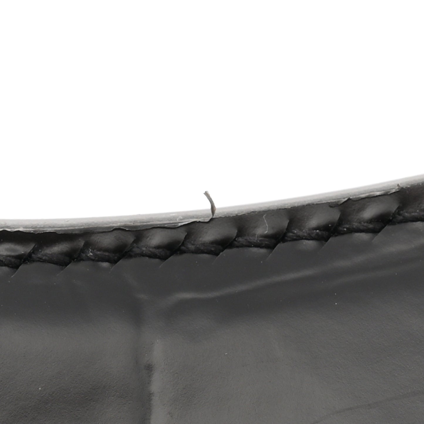 Semi Shiny Calfskin Crocodile Embossed Neo Classic Black Hardware Mini City Black