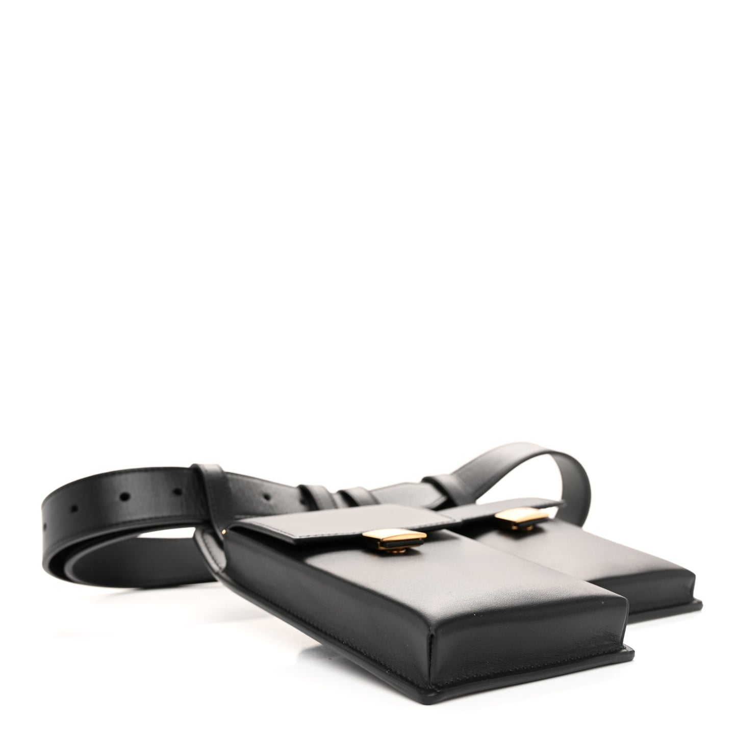 Calfskin Multi Pocket Belt Black