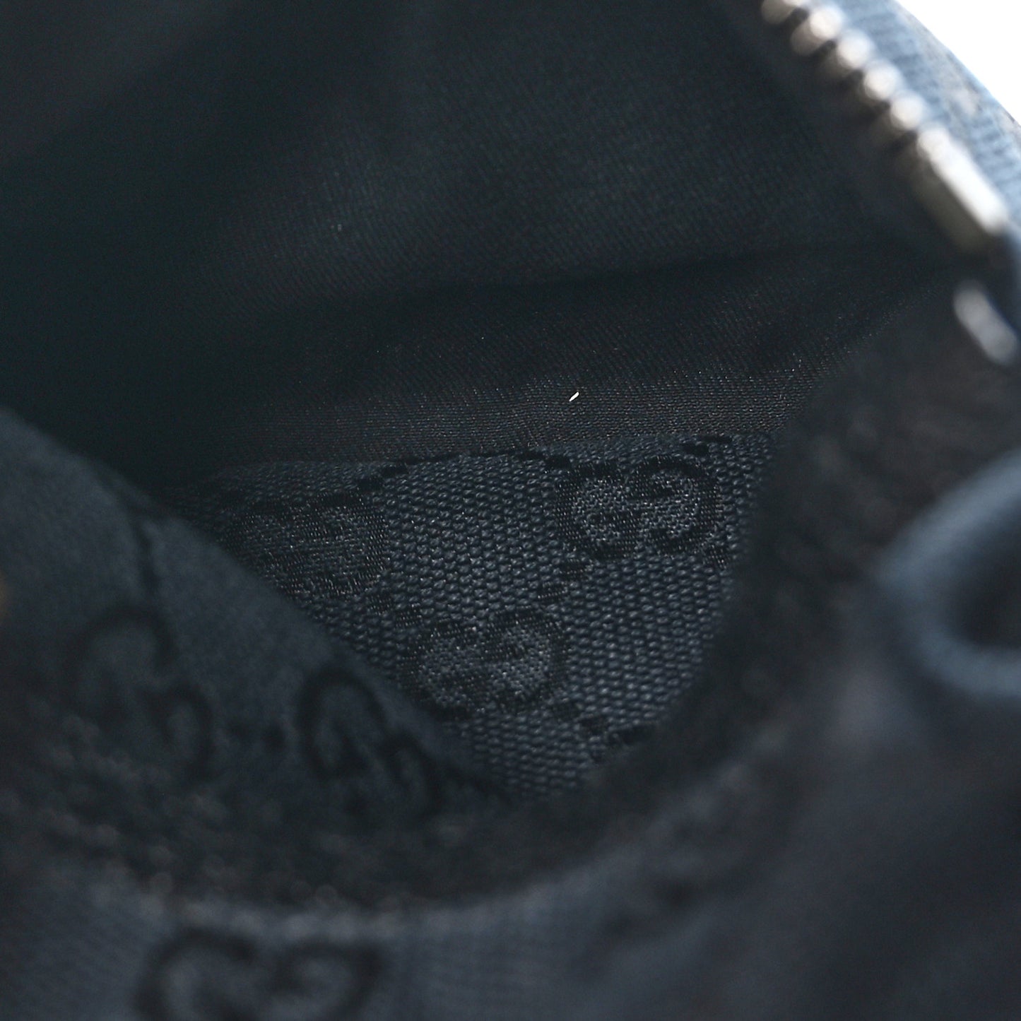 GG Monogram Double Pocket Belt Bag Black