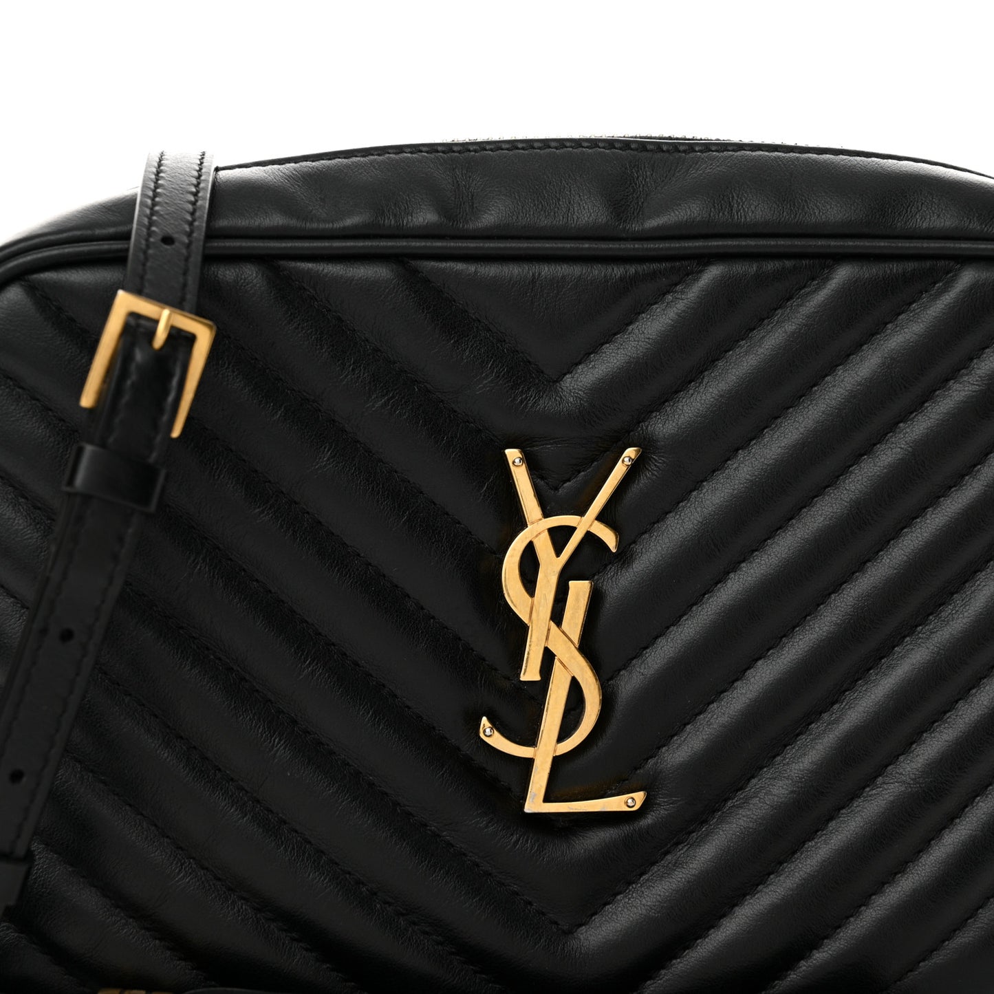 Calfskin Matelasse Monogram Lou Camera Bag Black