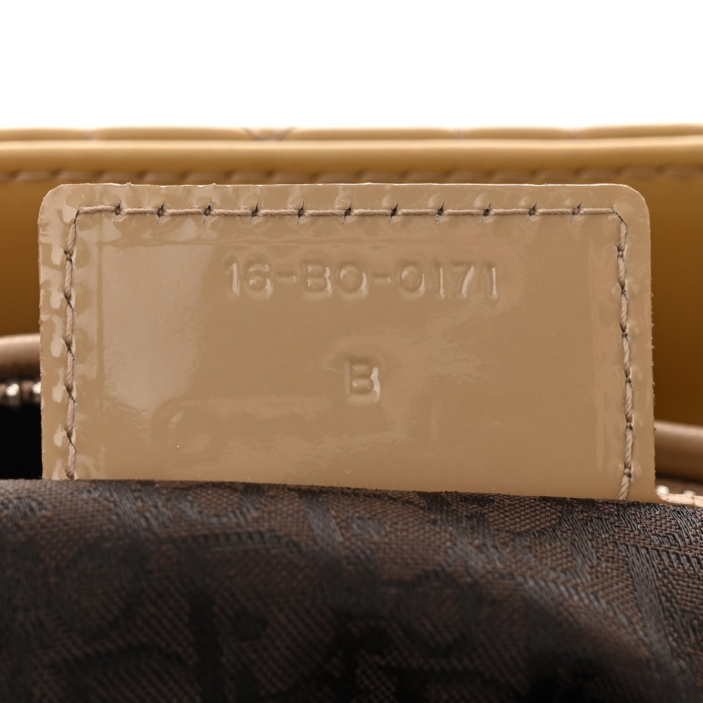 Patent Cannage Large Lady Dior Dark Beige