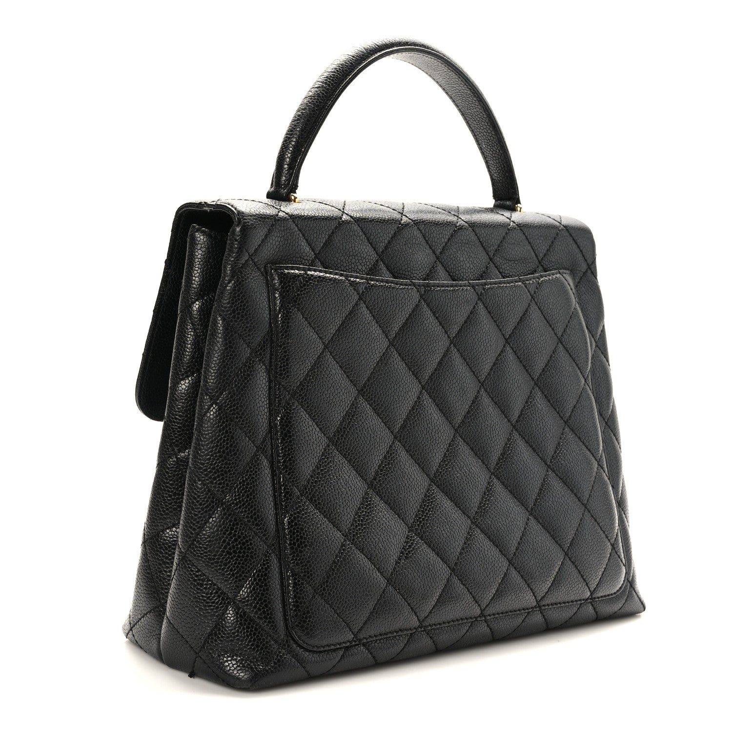 Chanel Caviar Quilted Jumbo Kelly Flap Black 3 of 9