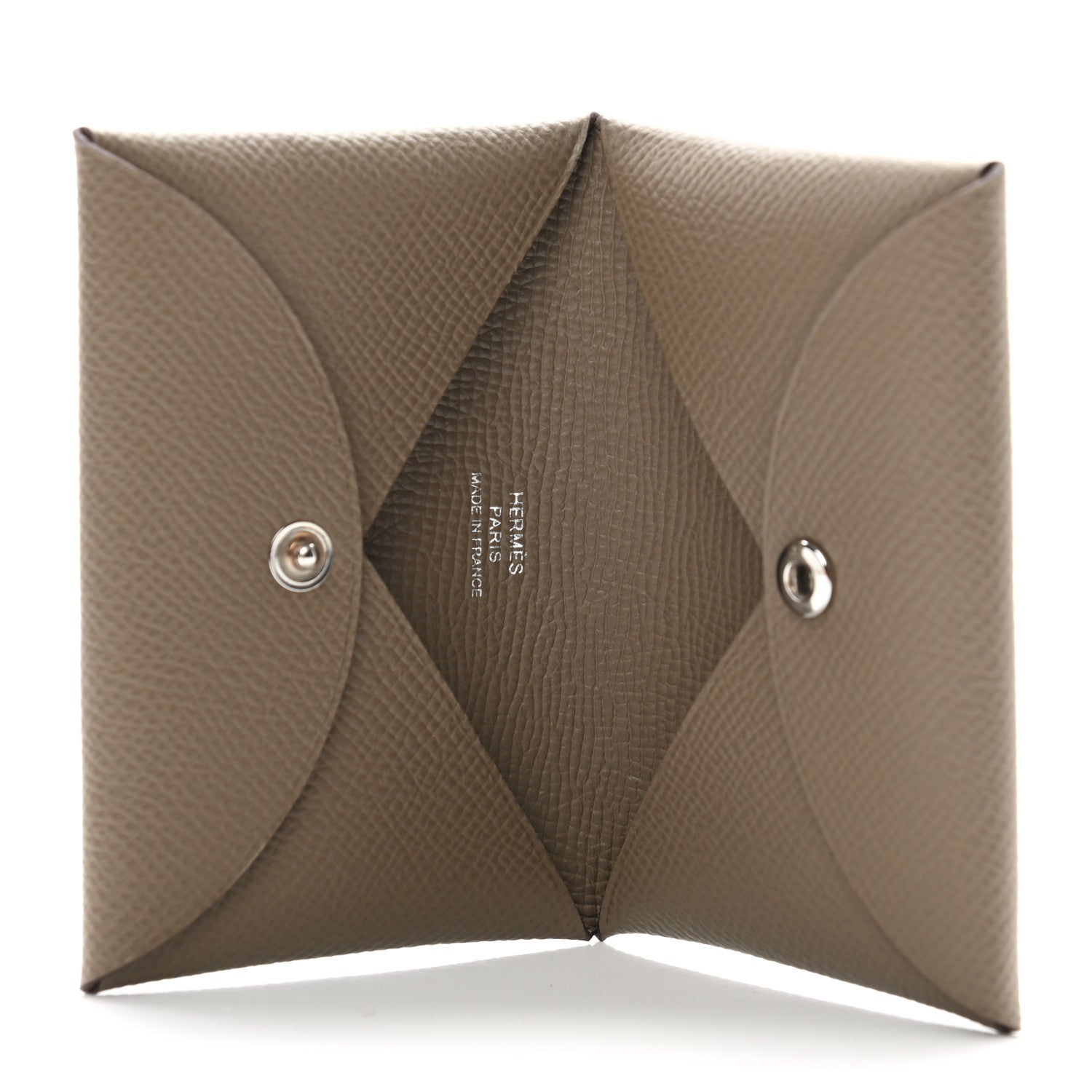 Hermes Epsom Calvi Card Case Etoupe 5 of 8