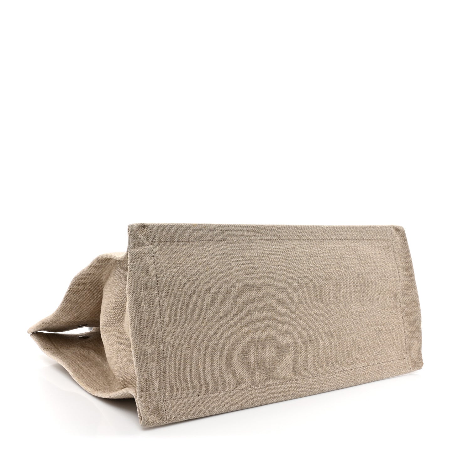 Linen Calfskin Small Rive Gauche Tote Optic White