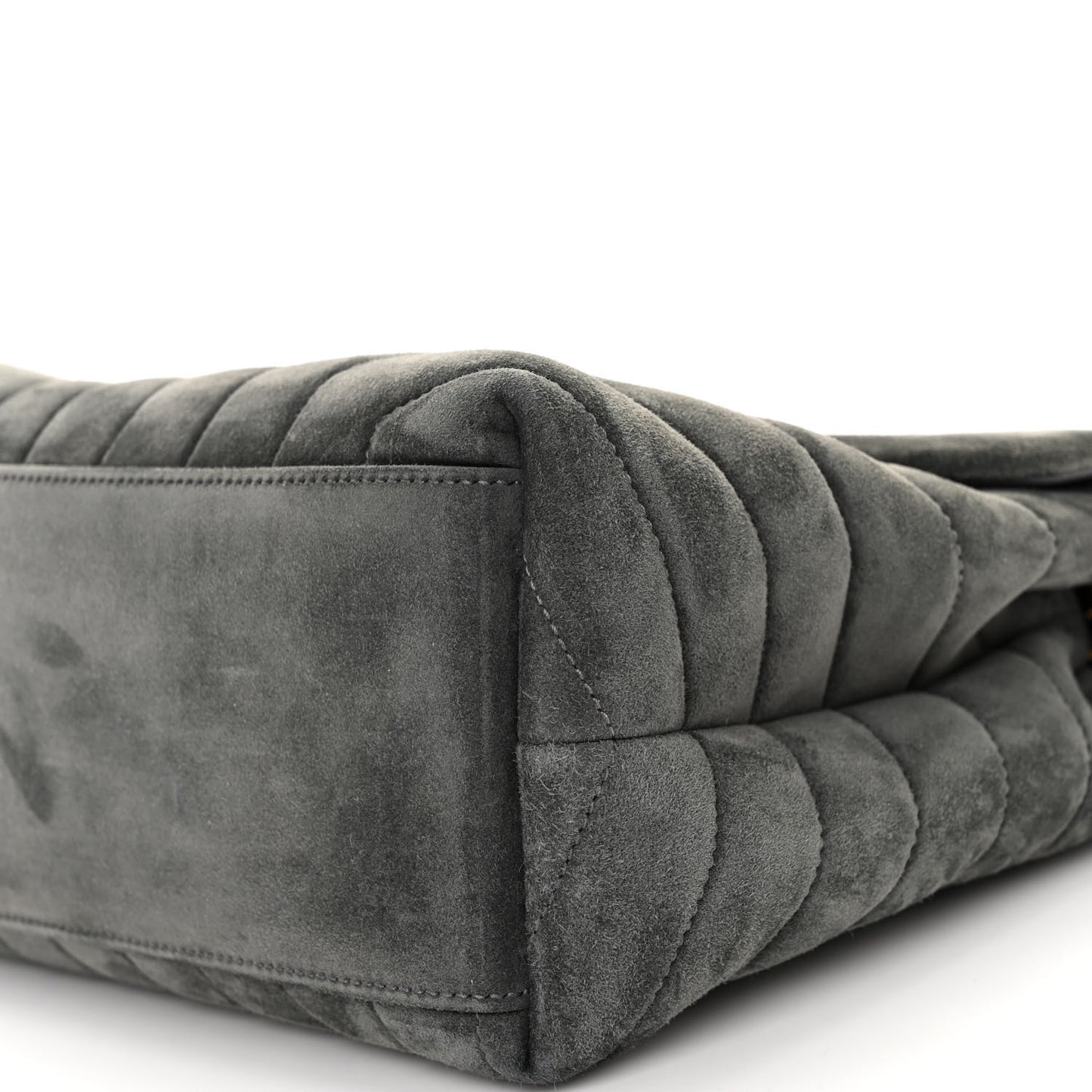 Suede Y Quilted Monogram Medium Loulou Chain Satchel Storm