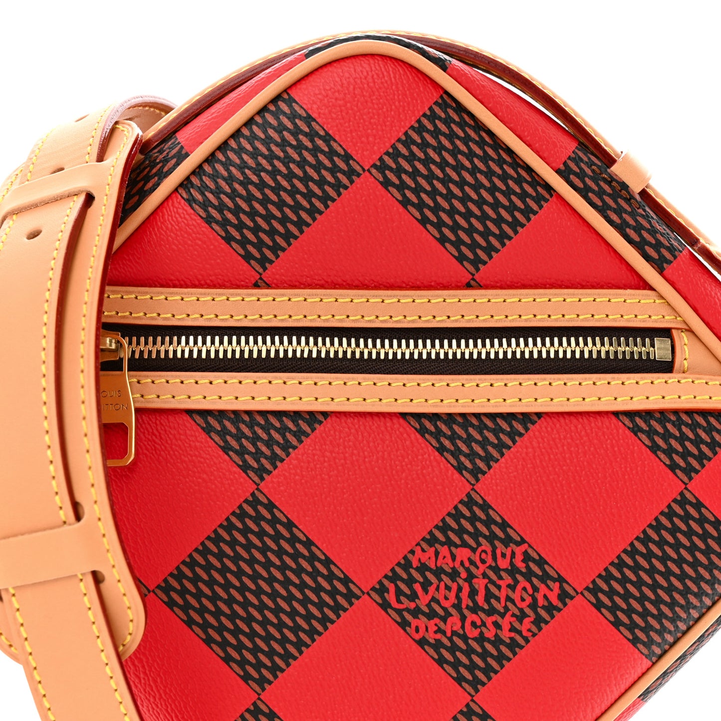 Damier Pop Chess Messenger Red