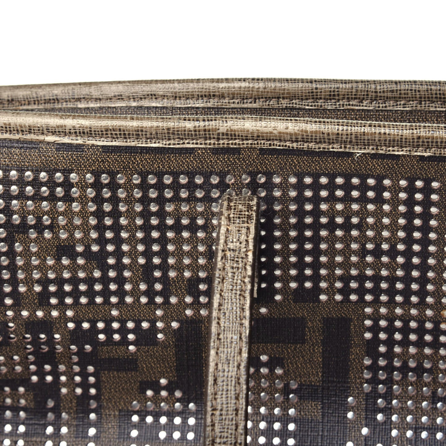 Zucca Lampo Studded Roll Tote Tobacco