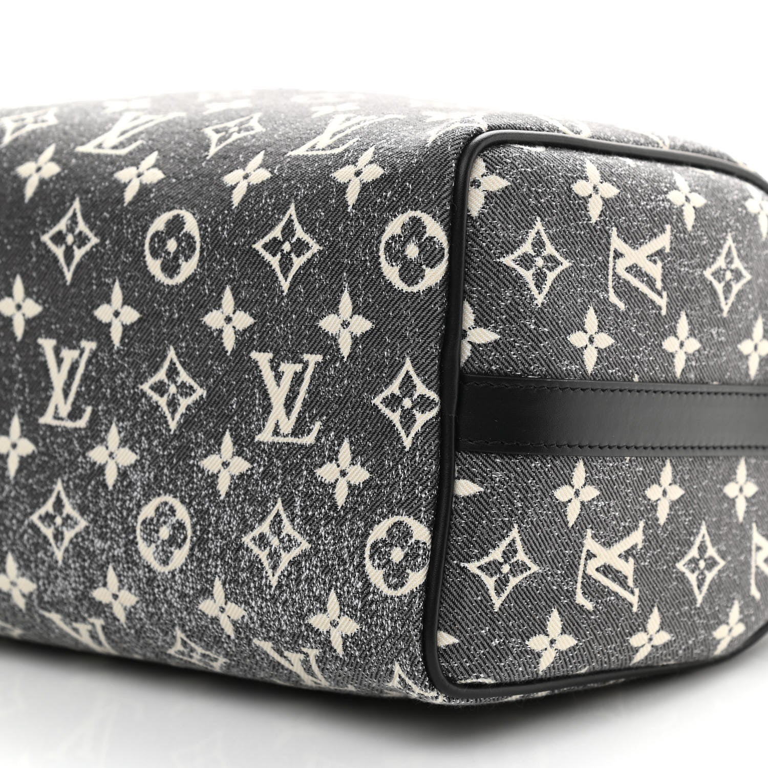 Louis Vuitton Denim Monogram Jacquard Speedy Bandouliere 25 Black 9 of 9