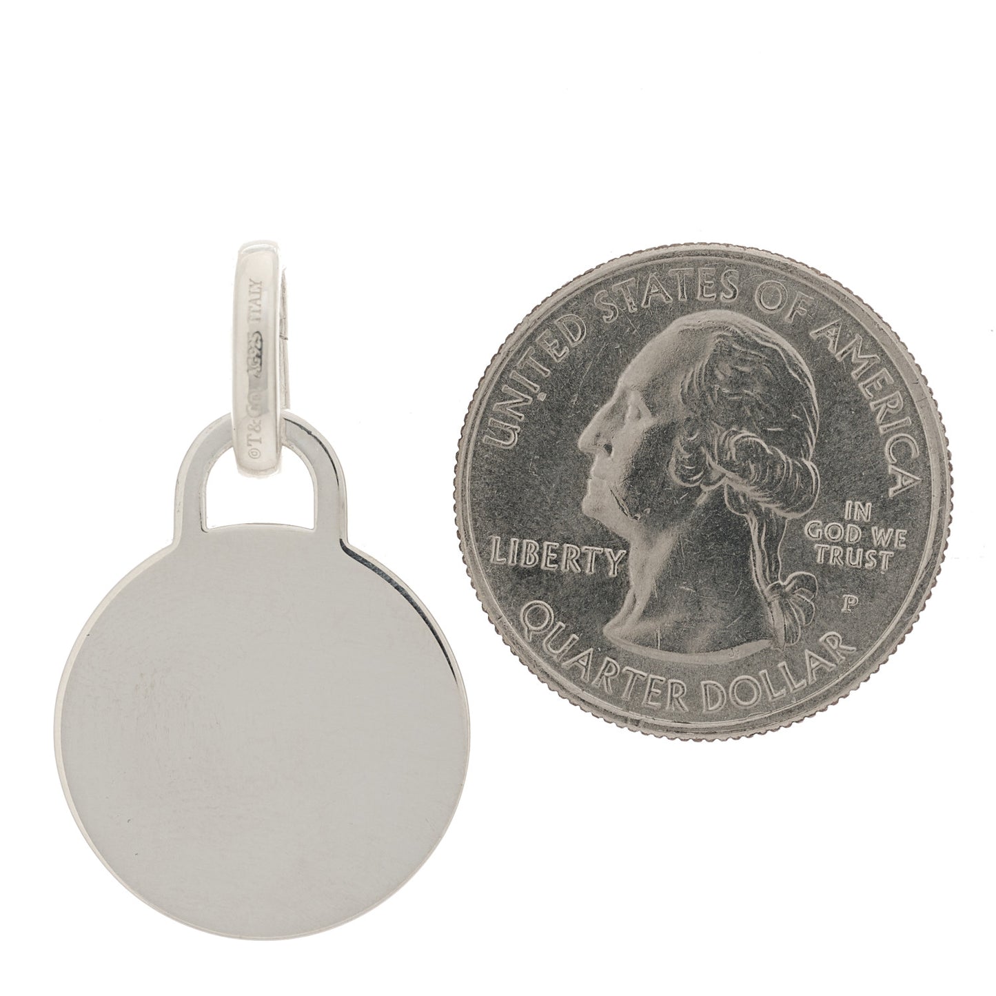 Sterling Silver Round Tag Charm