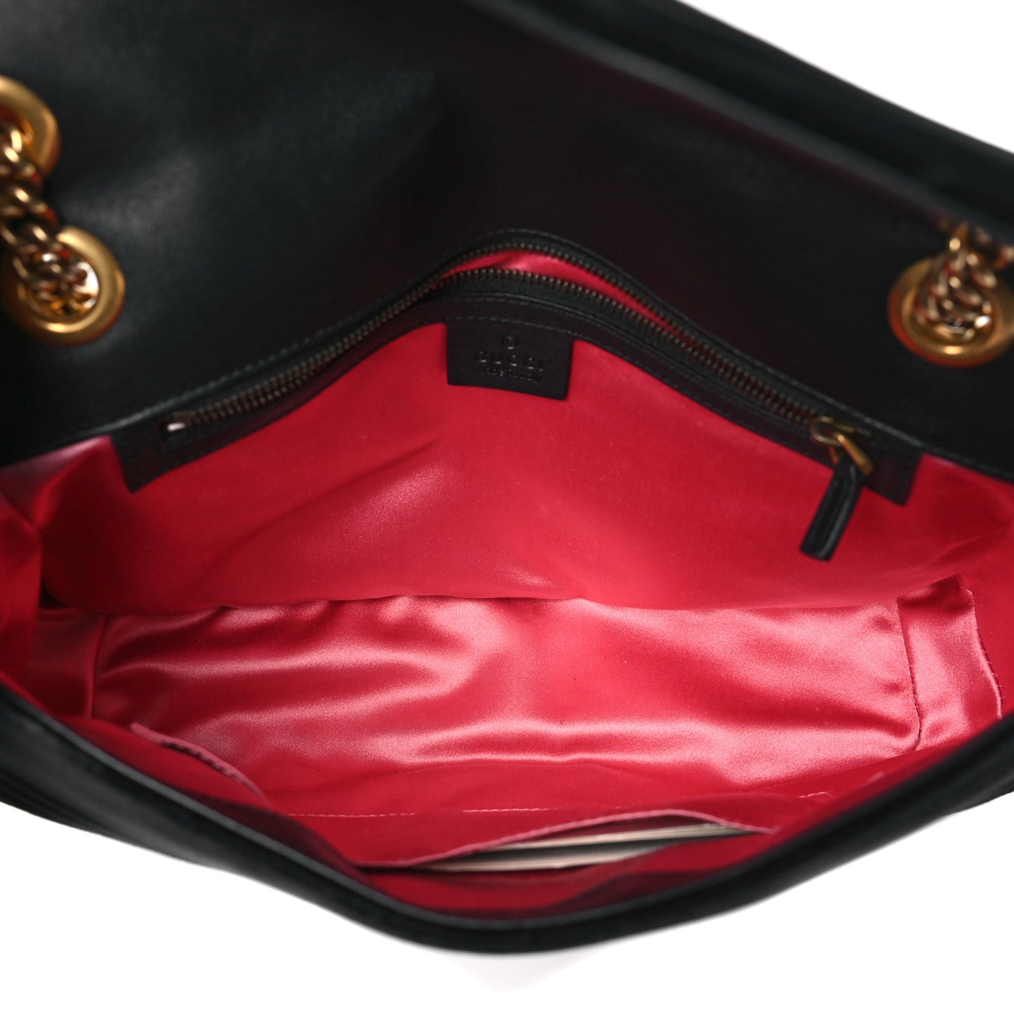 Velvet Matelasse Medium GG Marmont Shoulder Bag Black
