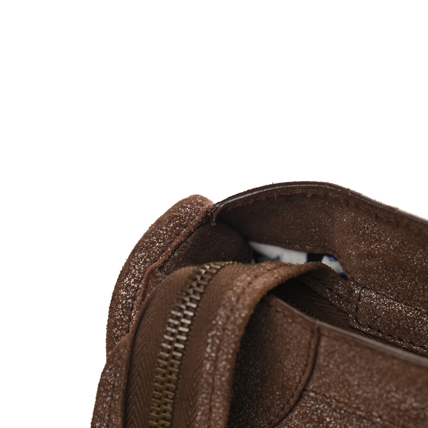 Metallic Craquele Calfskin Classic Hardware City Bronze