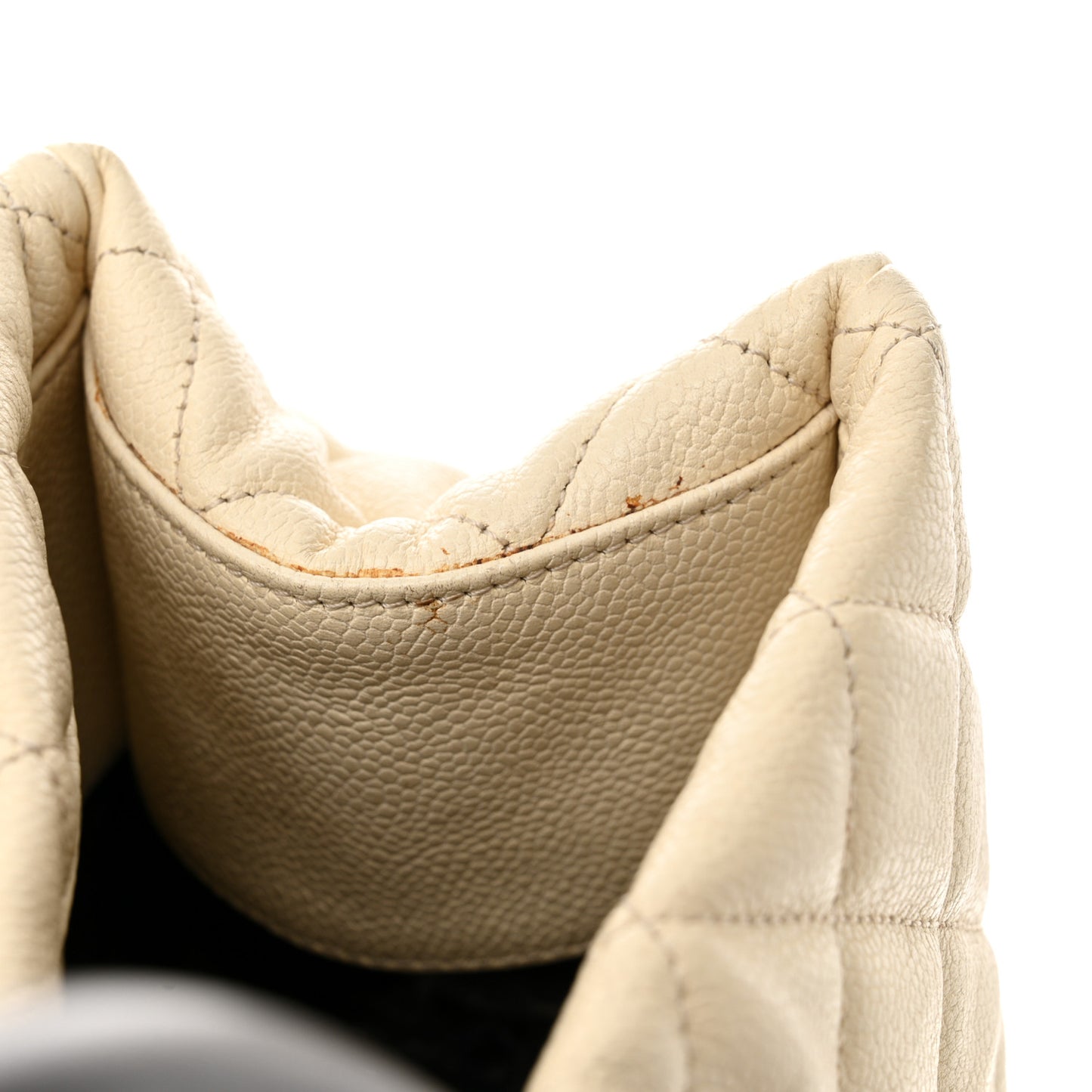 Caviar Ombre Large Shopping Tote White