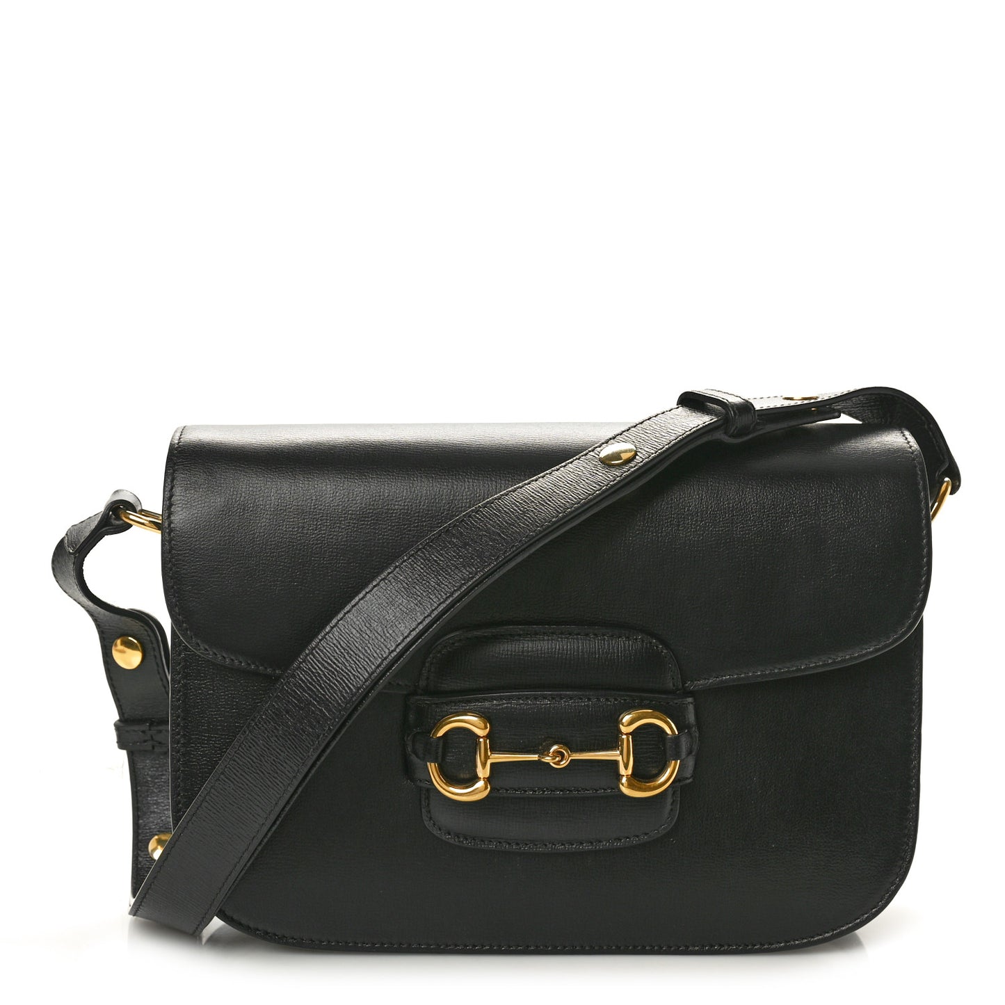 Azalea Calfskin Horsebit 1955 Shoulder Bag Black