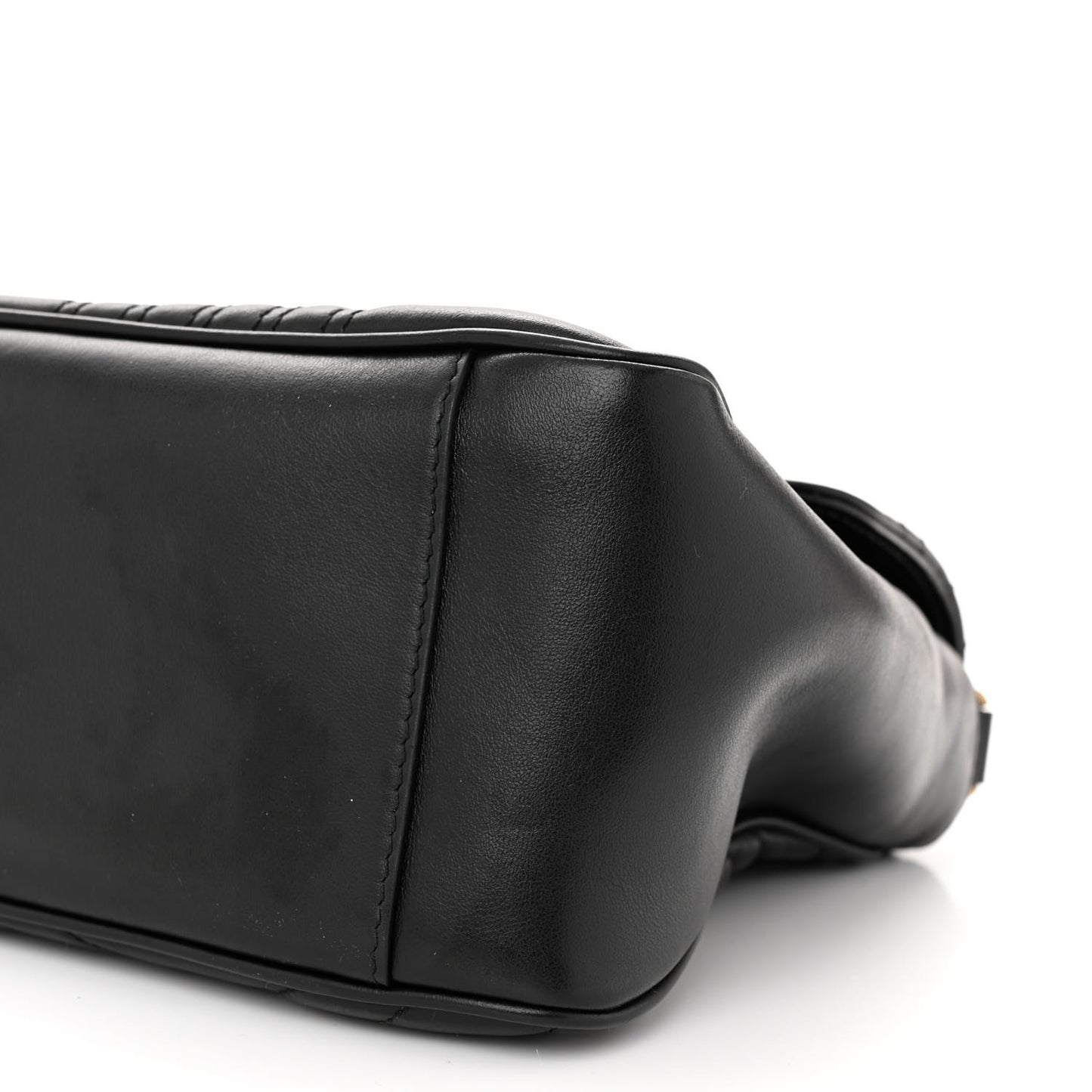 Calfskin Matelasse Small GG Marmont Top Handle Shoulder Bag Black