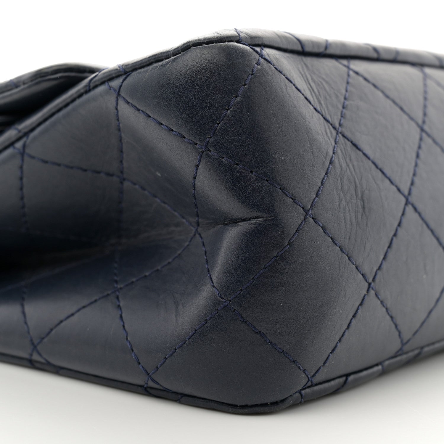 Chanel Aged Calfskin Quilted 2.55 Reissue 227 Flap Navy Blue 9 of 13