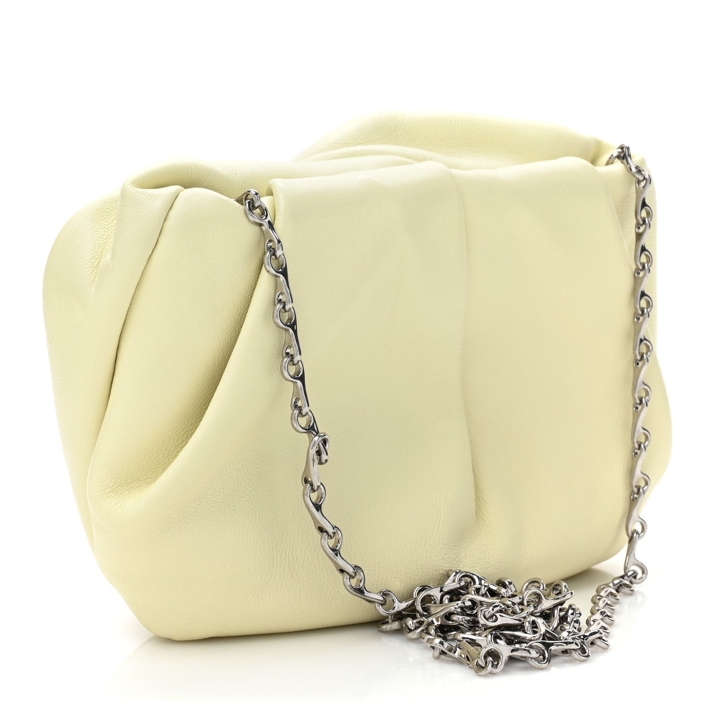 Smooth Calfskin Rose Clutch With Chain Sherbet