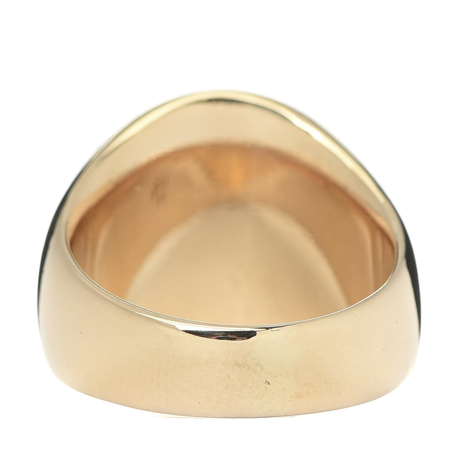 18K Yellow Gold Oval Crest Signet Ring 51 5.75