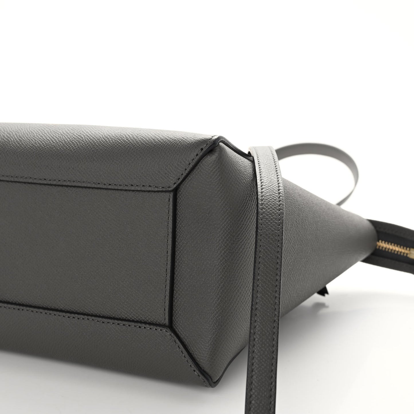 Grained Calfskin Micro Belt Bag Grey