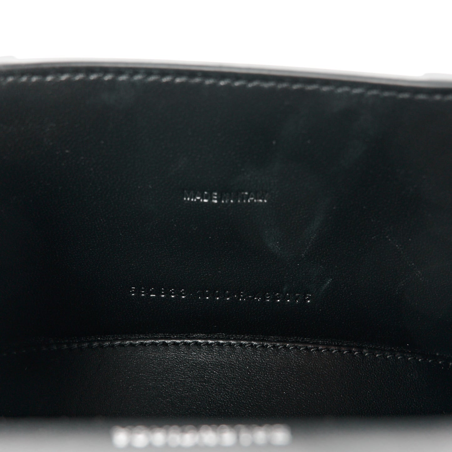 Shiny Box Calfskin Strass Hourglass Top Handle Bag XS Black
