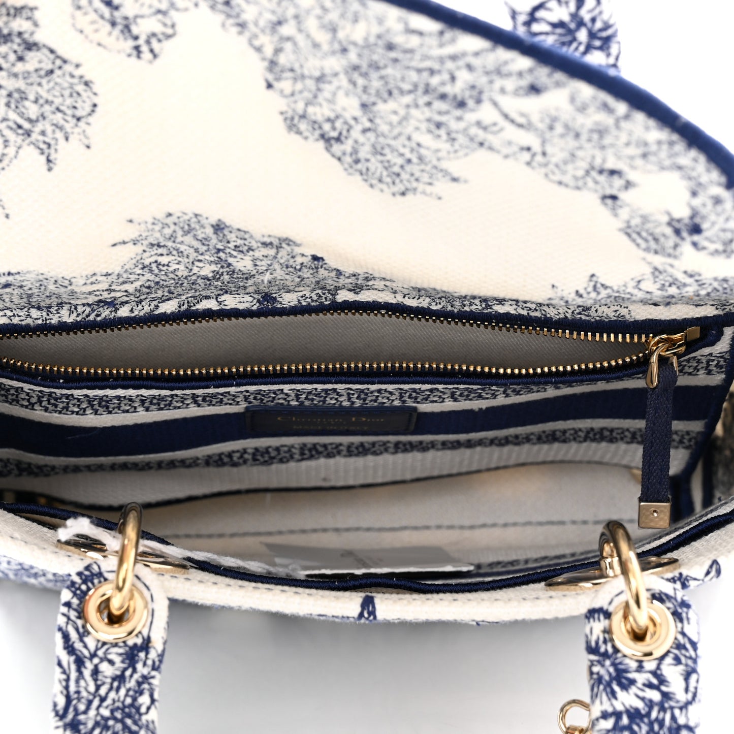 Canvas Reverse Embroidered Rêve d'Infini Medium Lady D-Lite Blue Multicolor