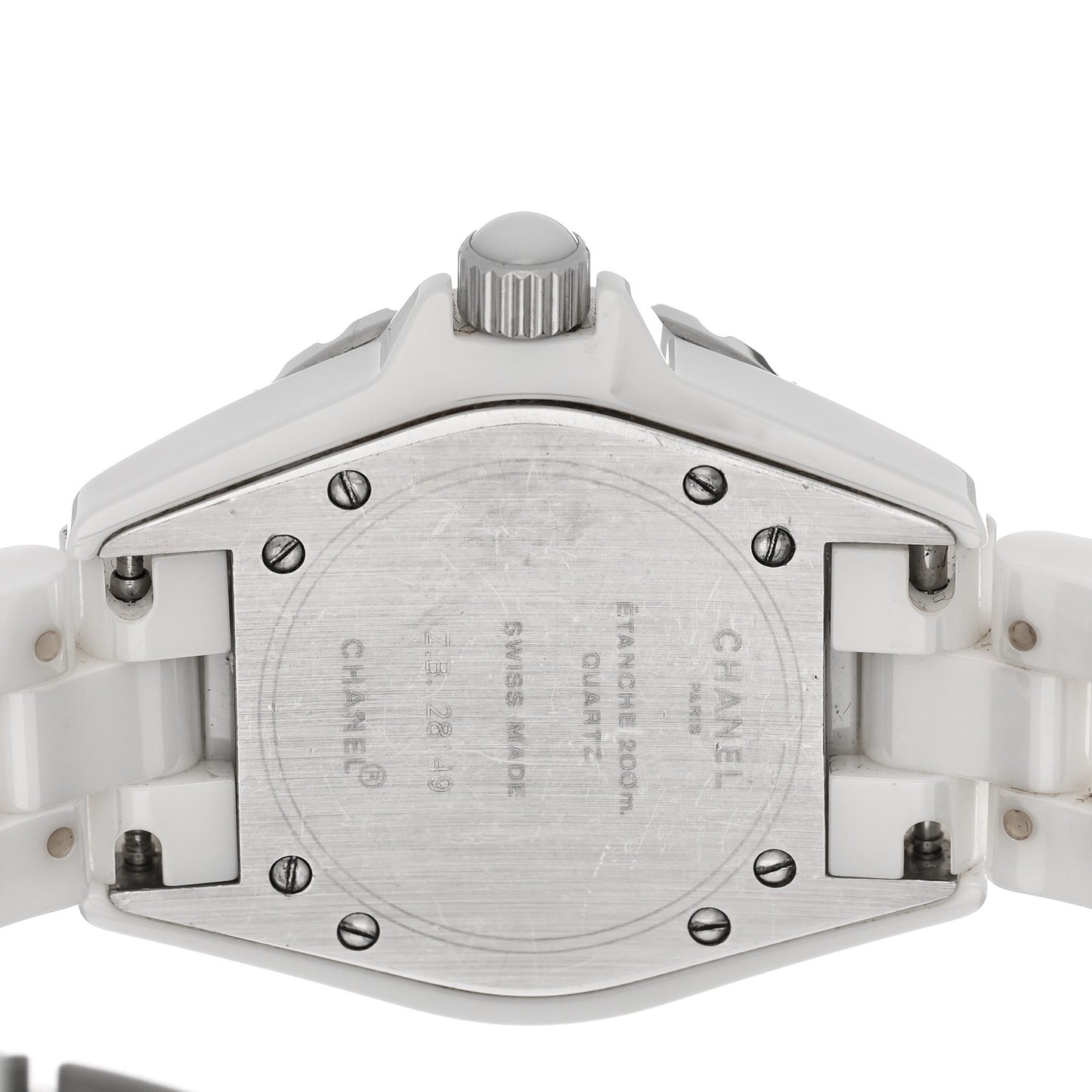 Stainless Steel Ceramic 33mm J12 Quartz Watch White