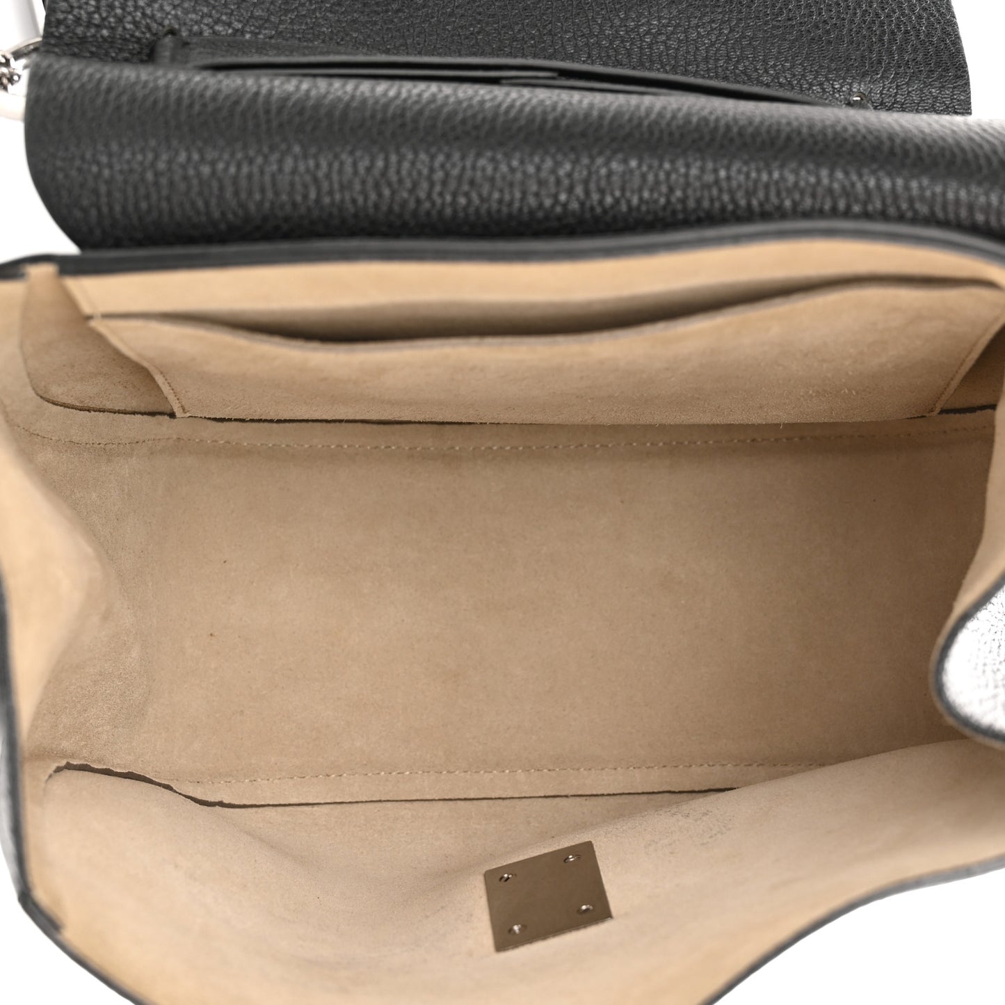 Grained Lambskin Medium Drew Shoulder Bag Black