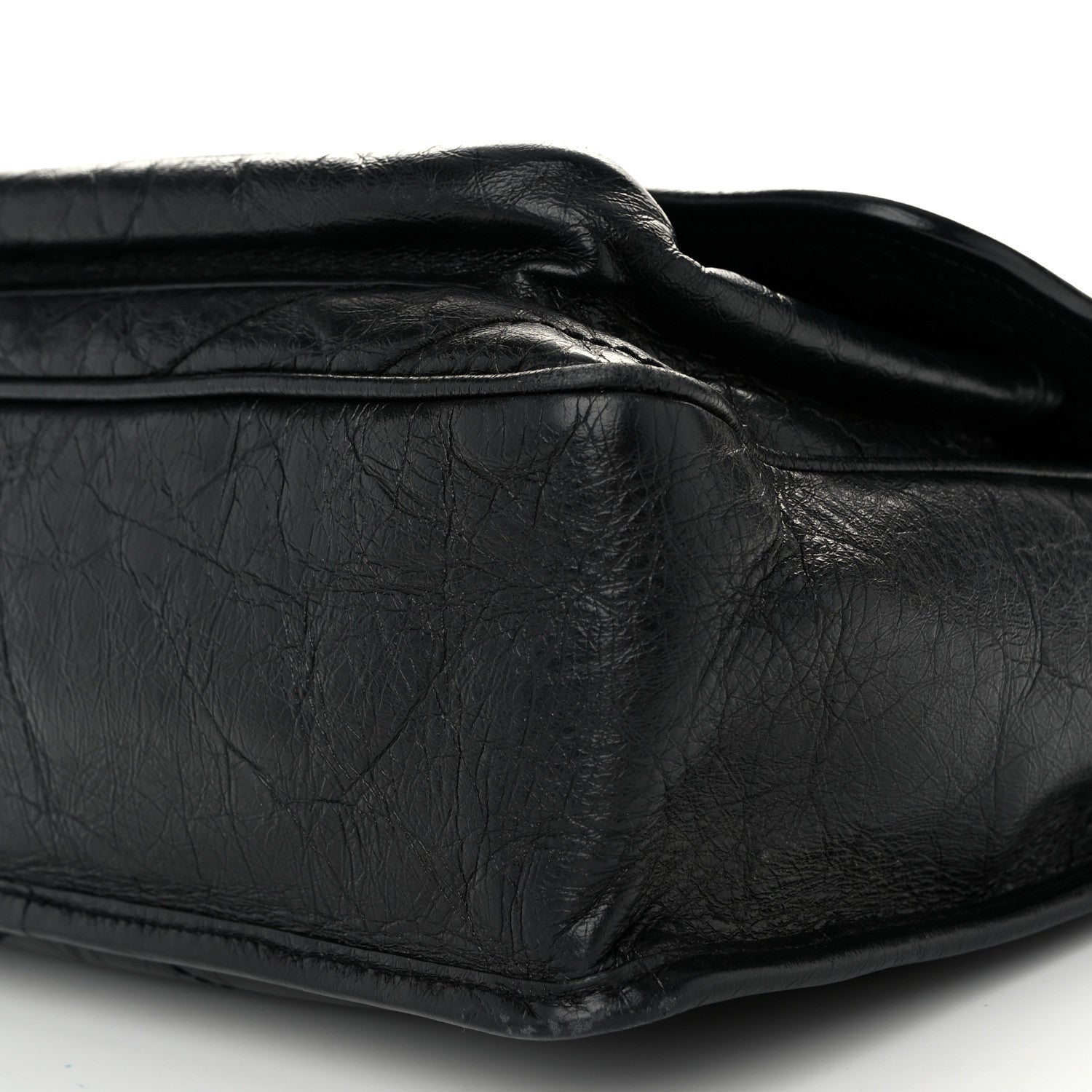 Saint Laurent Crinkled Calfskin Matelasse Monogram Medium Niki Chain Satchel Black 10 of 10