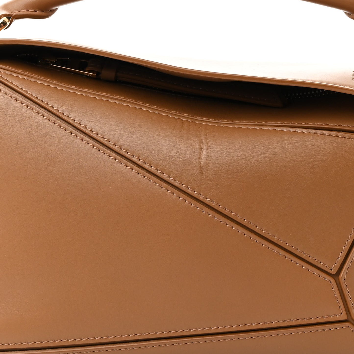 Satin Calfskin Small Puzzle Bag Oak