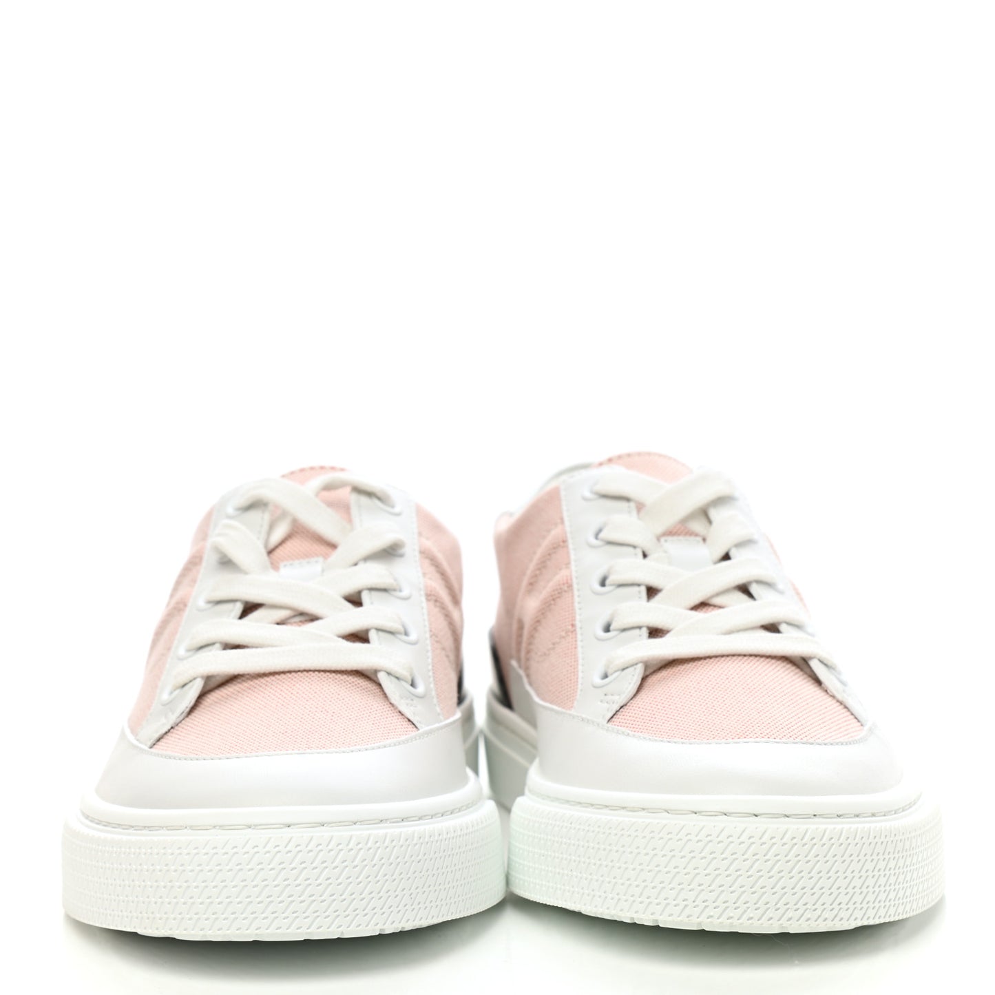 Canvas Calfskin Deep Sneakers 37 Framboise White
