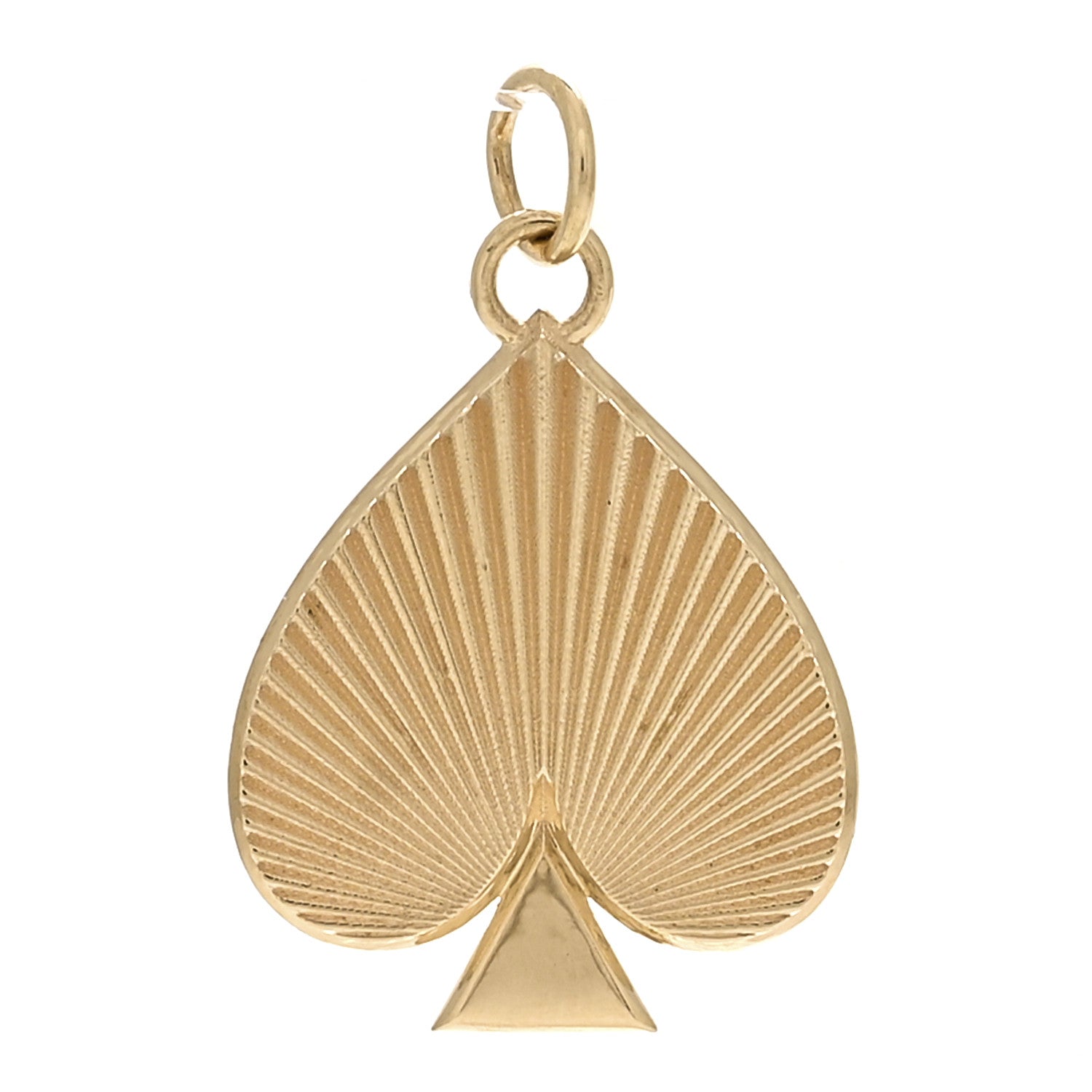 Foundrae 18K Yellow Gold Radiating Spade Heart Medallion Pendant