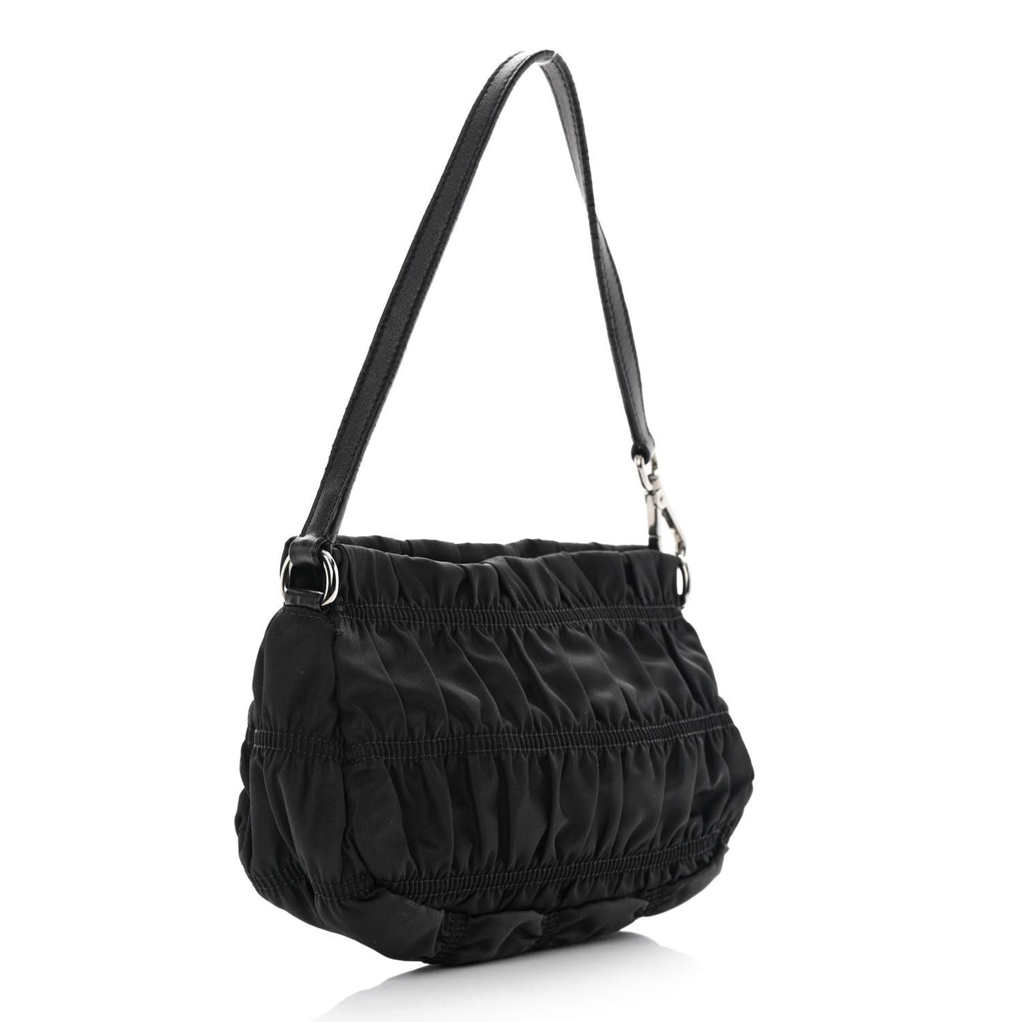 Tessuto Nylon Gaufre Pochette Black