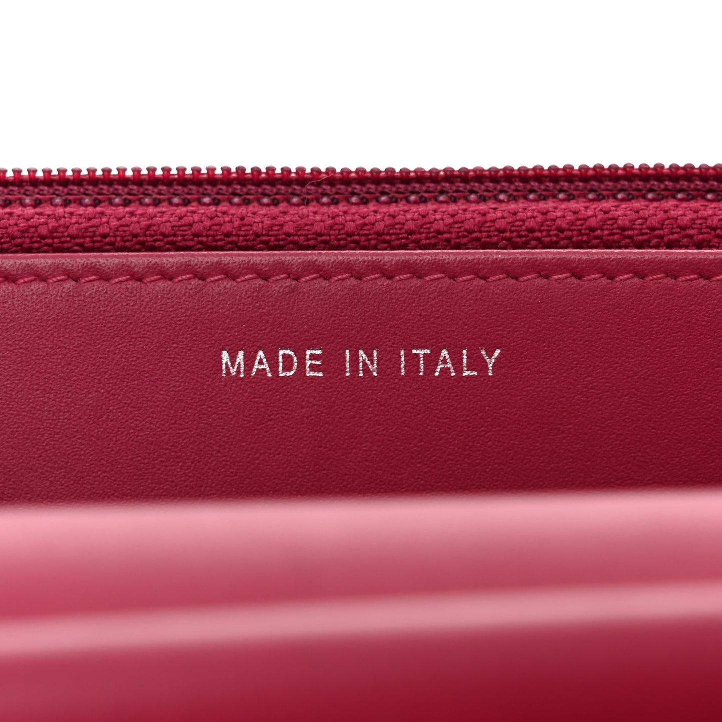 Patent Quilted Brilliant Wallet On Chain WOC Red