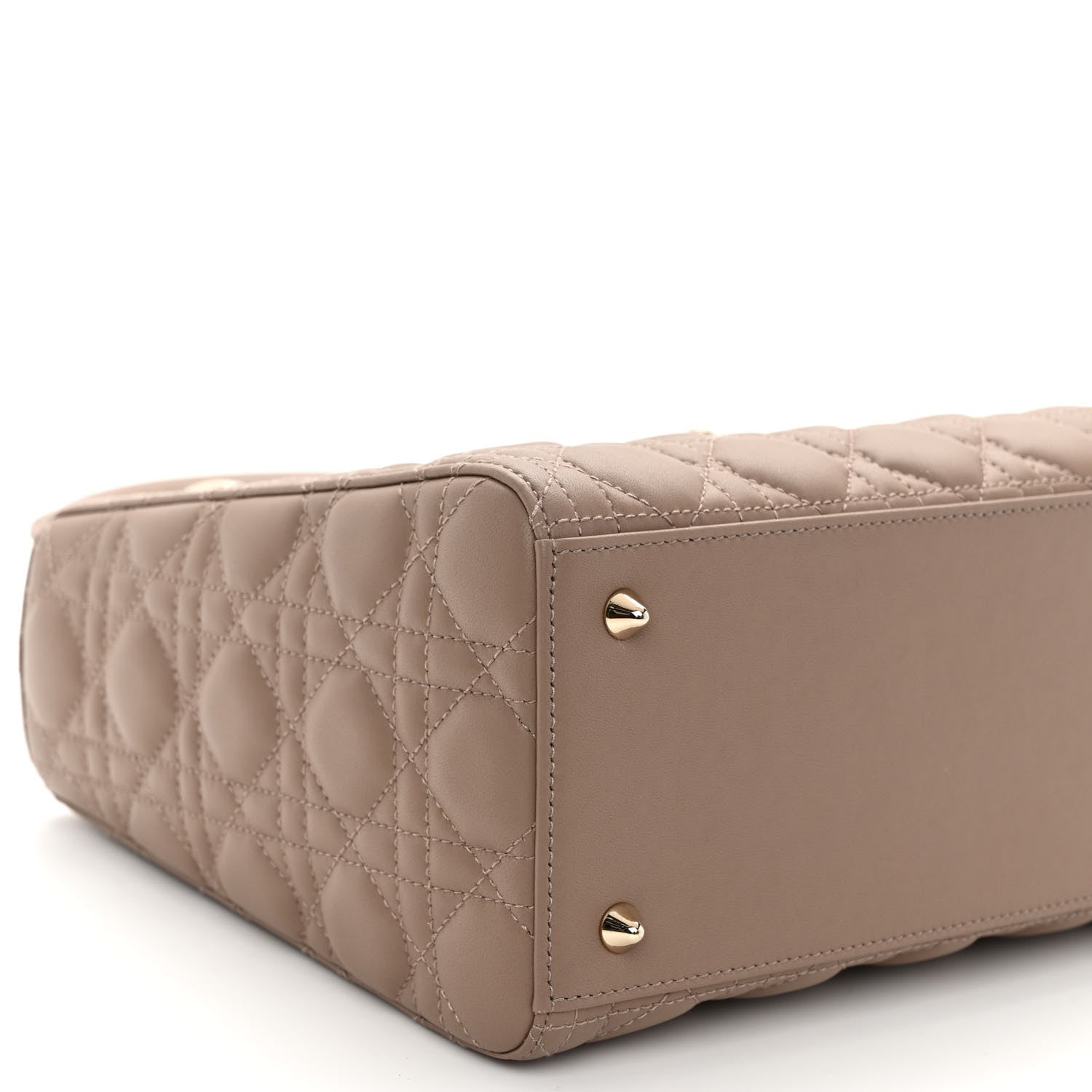 Christian Dior Lambskin Cannage Medium Lady Dior Warm Taupe 9 of 10
