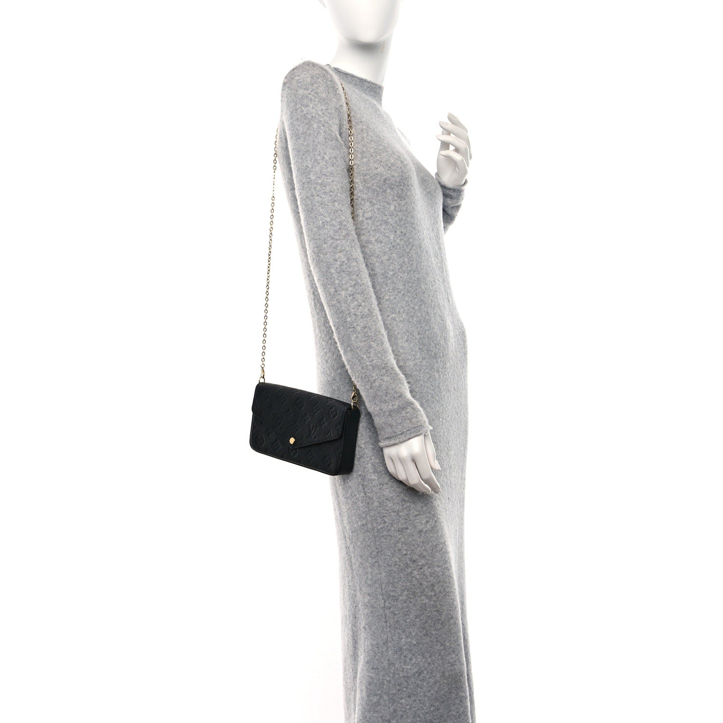 Empreinte Pochette Felicie Chain Wallet Black