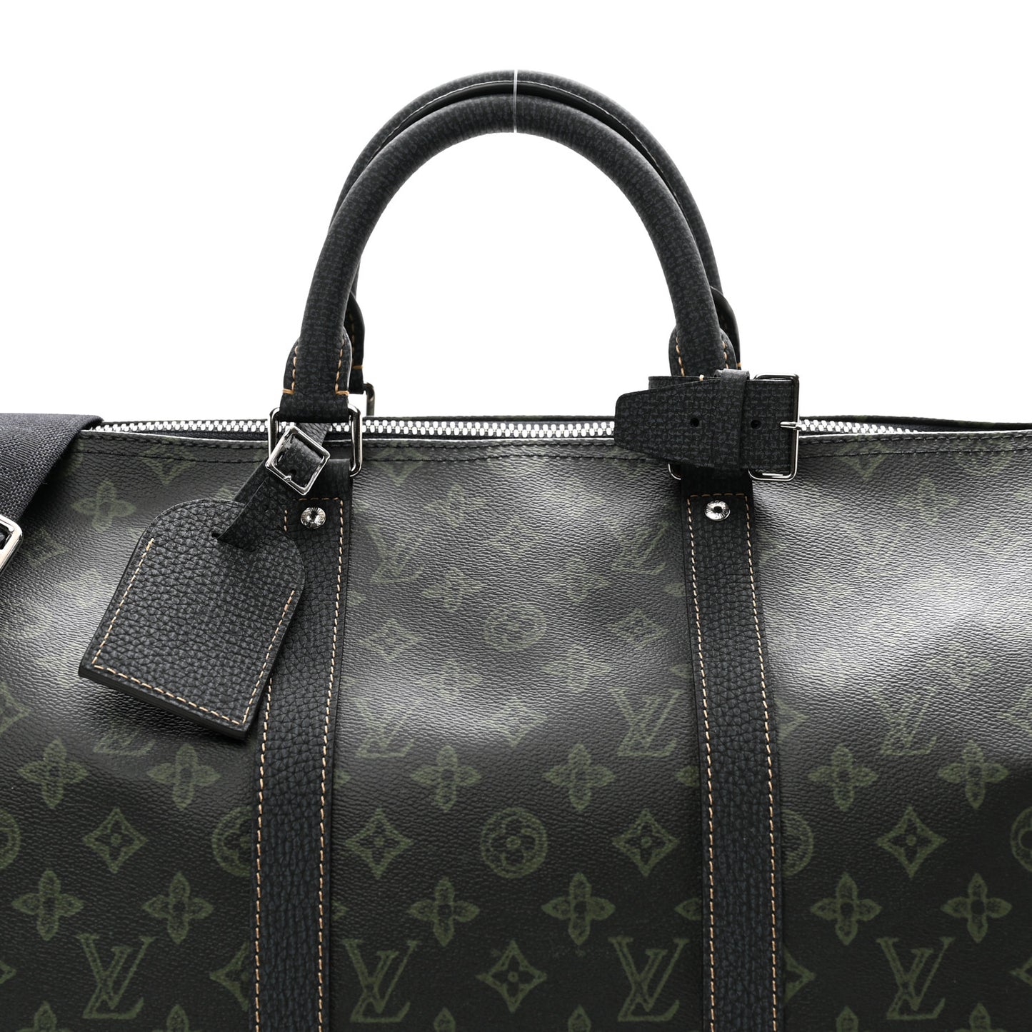 Monogram LV Record Keepall Bandouliere 50 Dark Green